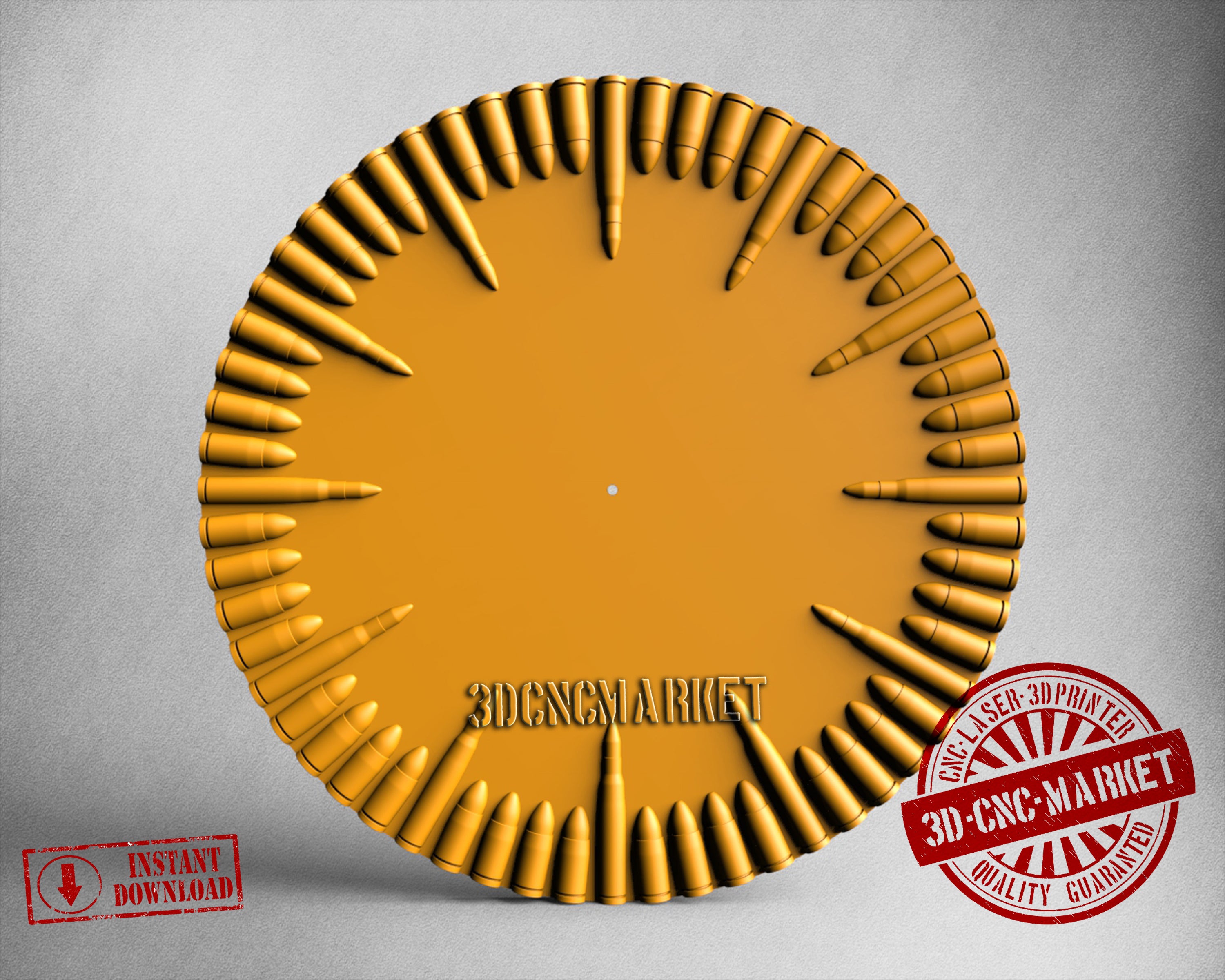 Bullet Clock, 3D STL Model