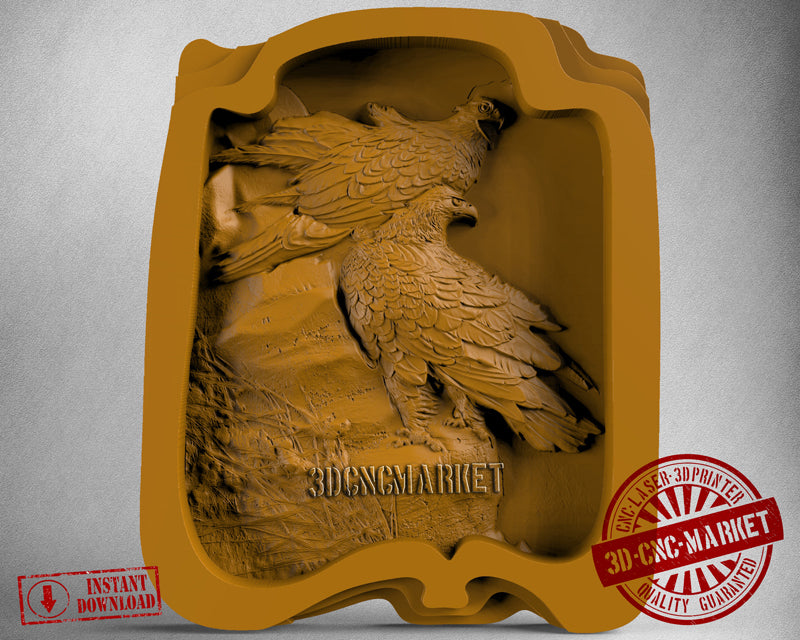 Raptors Birds, 3D STL Model