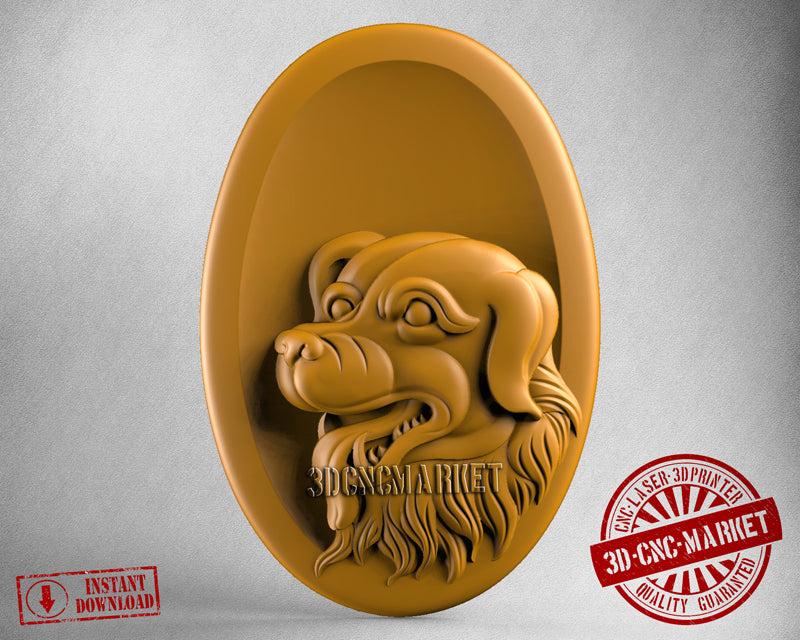 Dog Head, 3D STL Model
