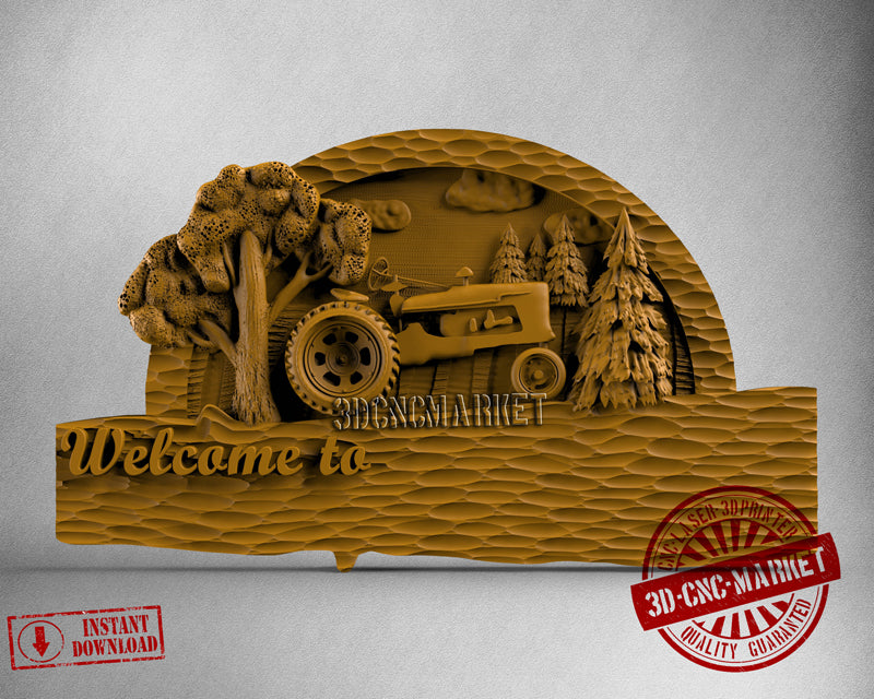 Welcome Tractor, 3D STL Model