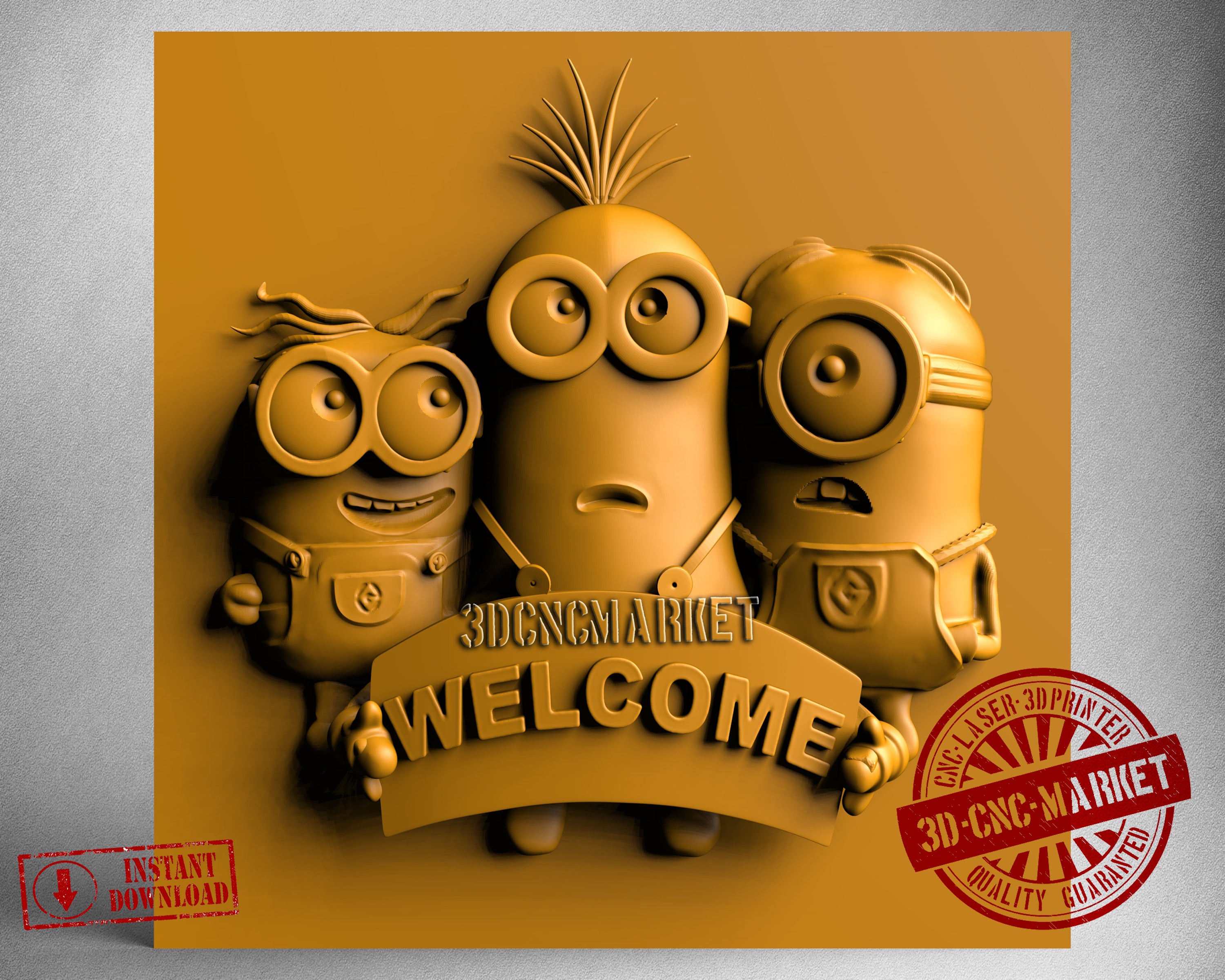 Minion Welcome, 3D STL Model