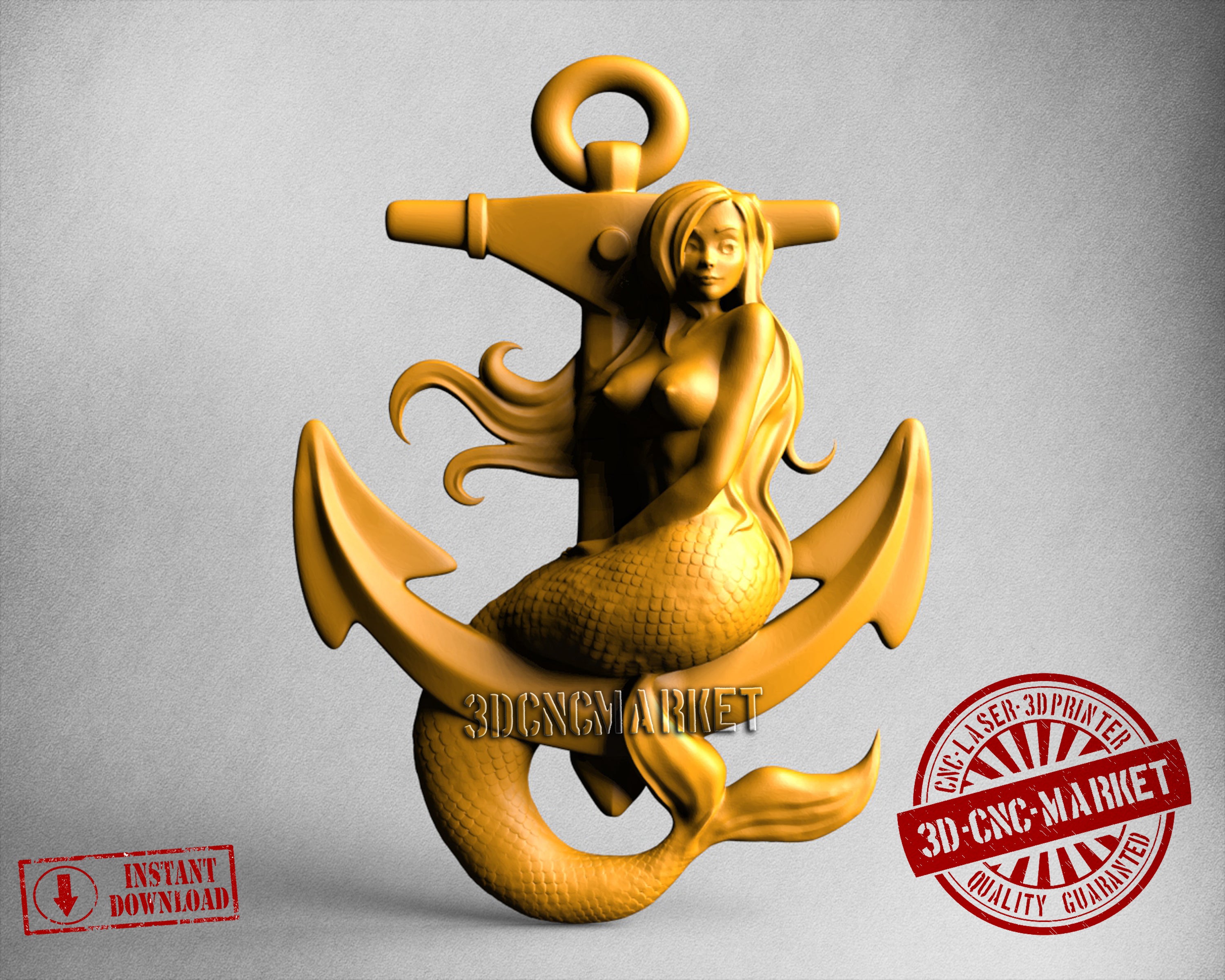 Mermaid, 3D STL Model