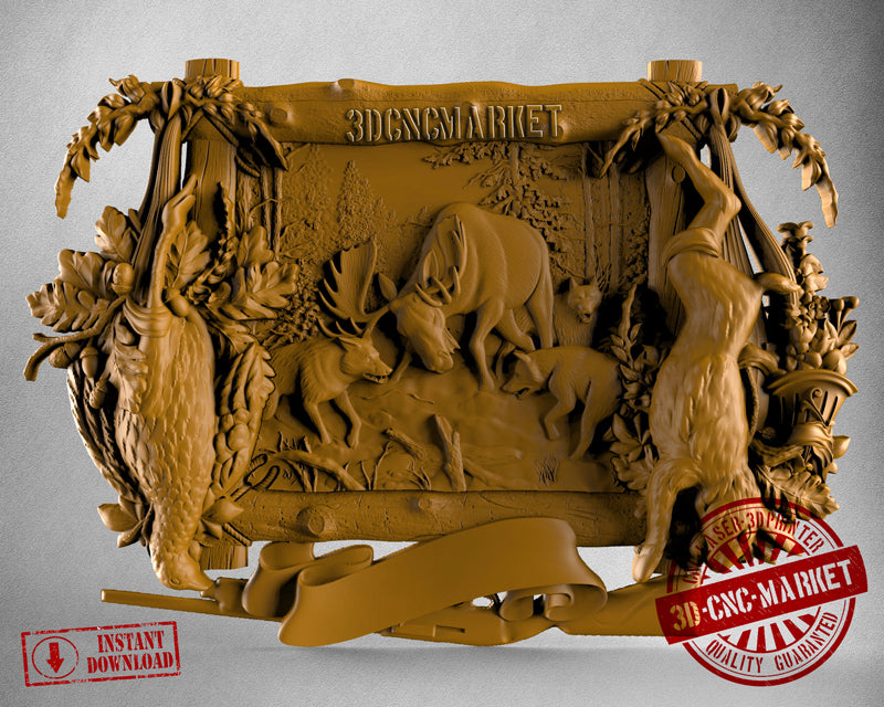 Hunting Animals, 3D STL Model