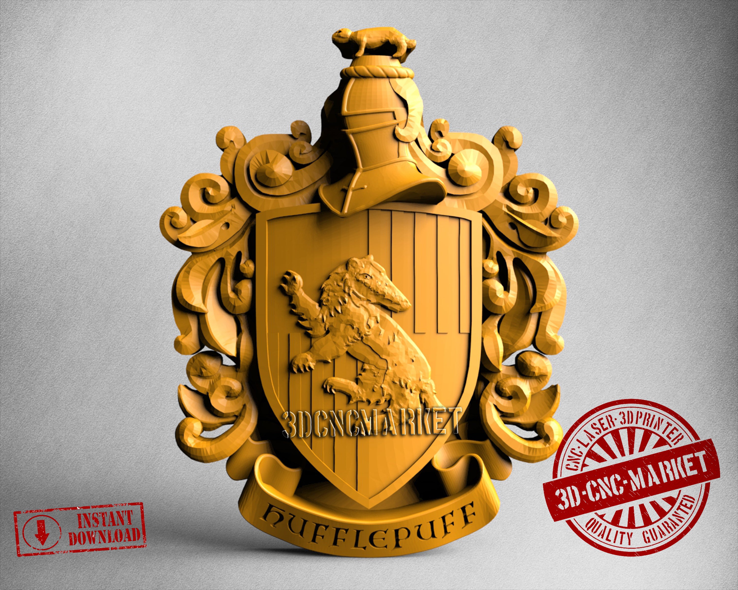 Harry Potter Hufflepuff, 3D STL Model