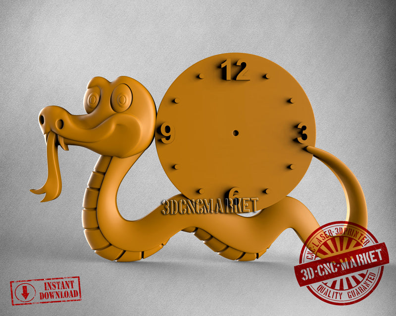 Children Clock Snake, 3D STL Model