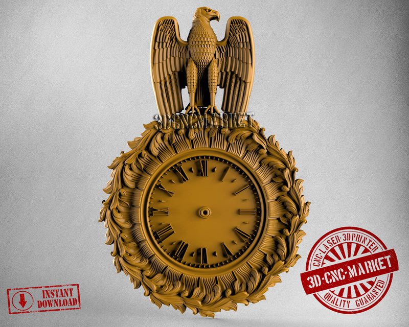 Eagle Clock, 3D STL Model