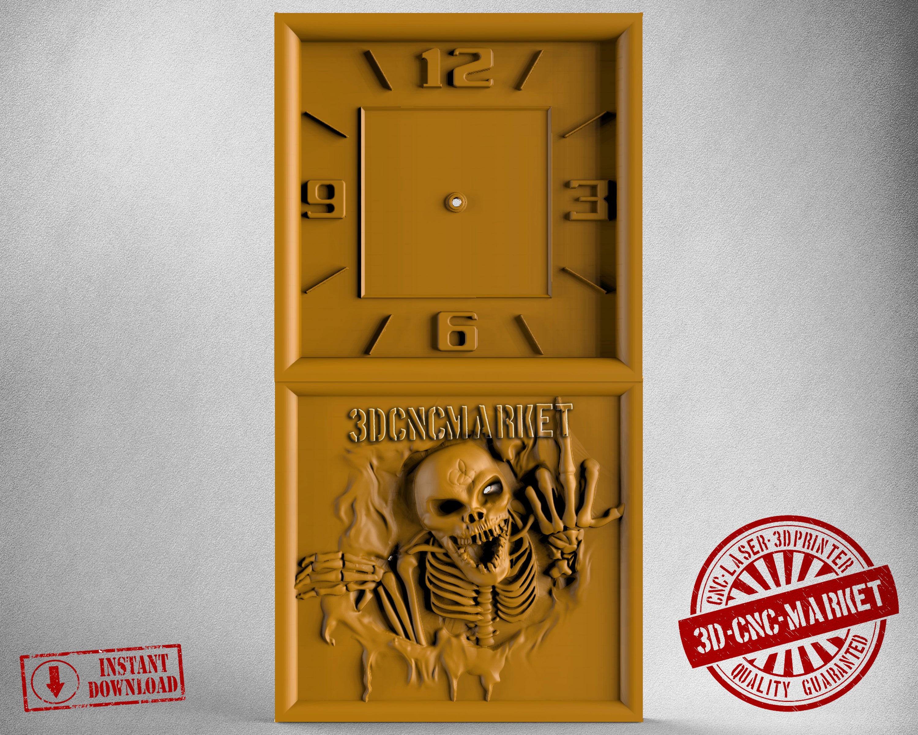 Skeleton Clock, 3D STL Model