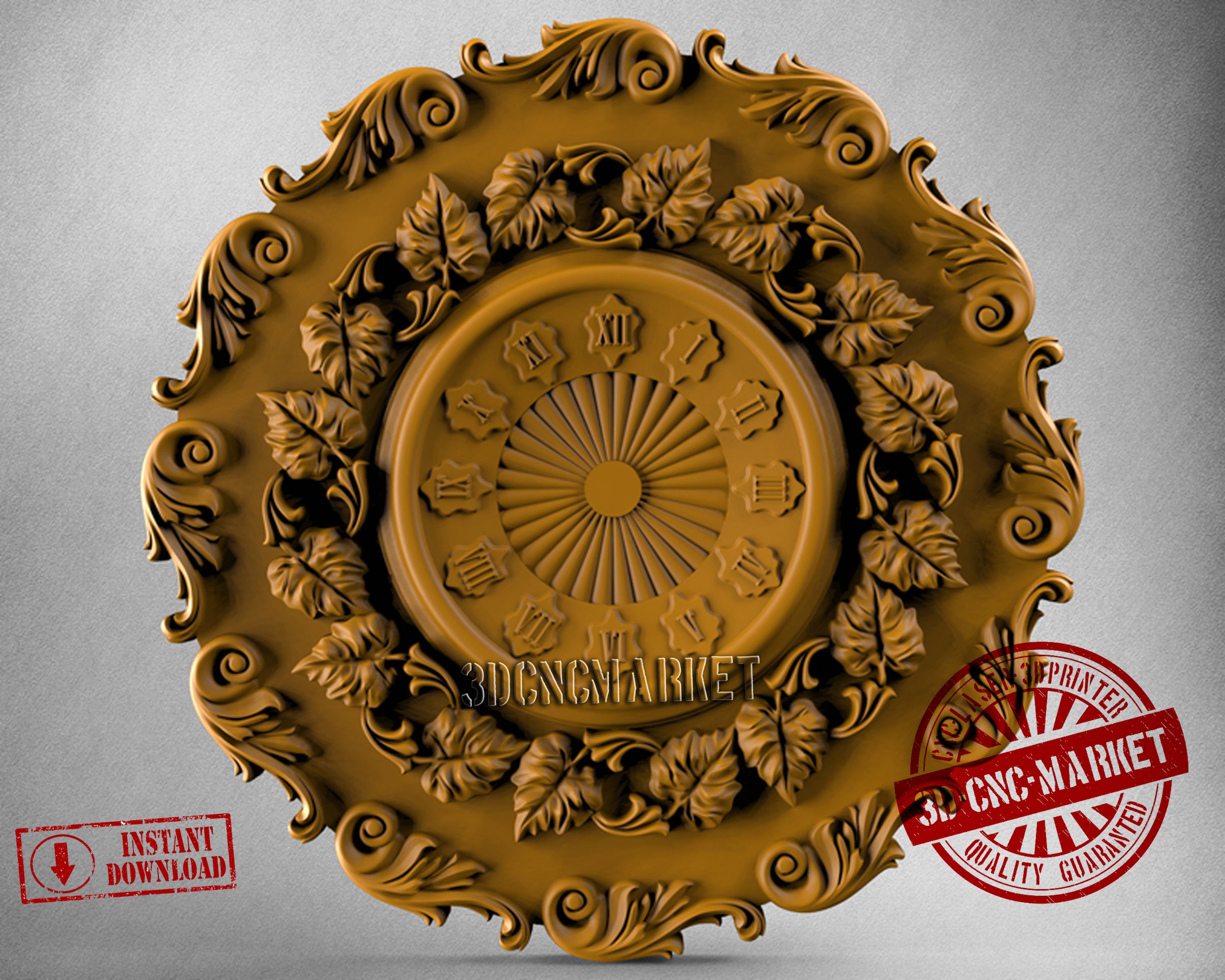 Wall Clock, 3D STL Model
