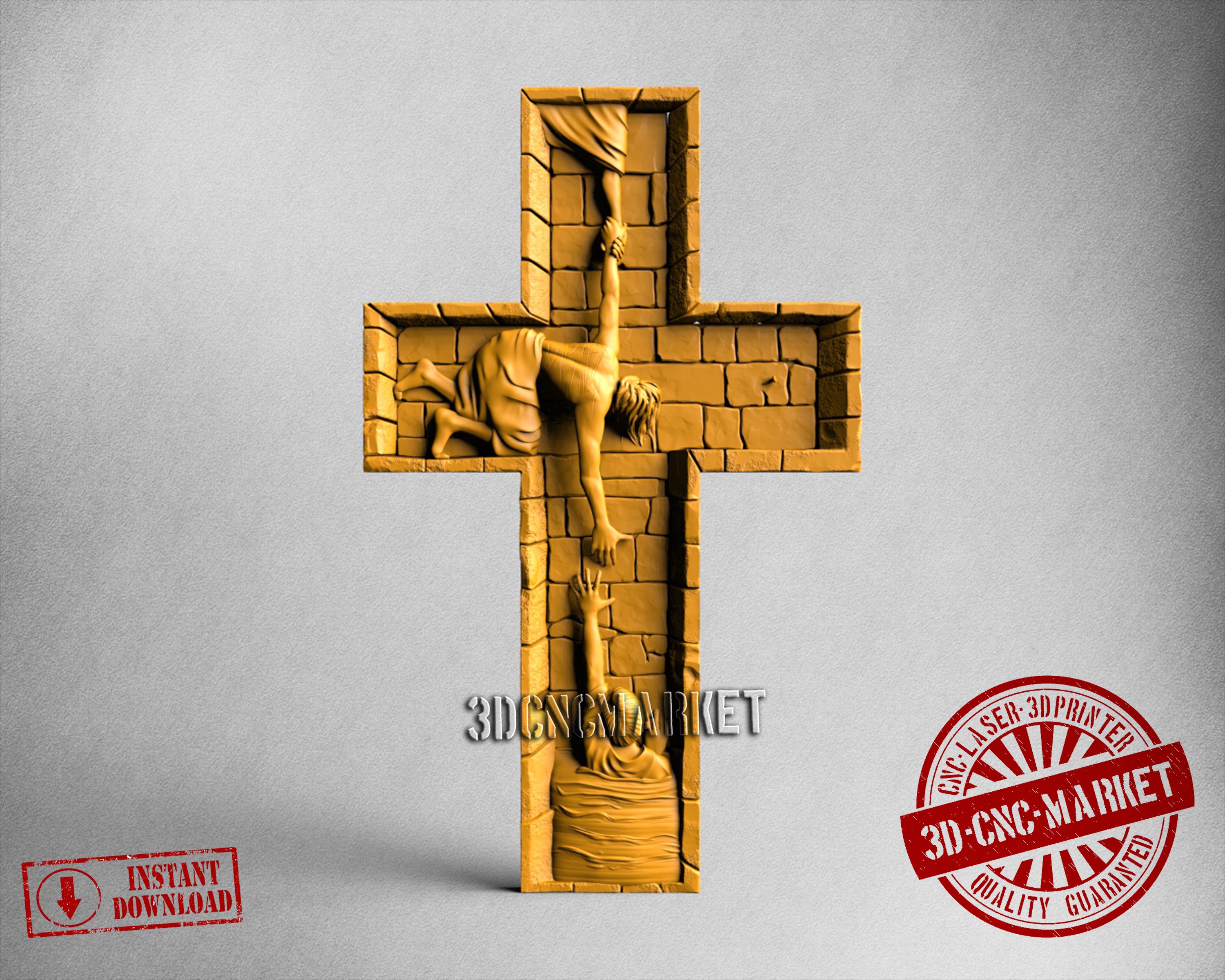 Cross Hands, 3D STL Model