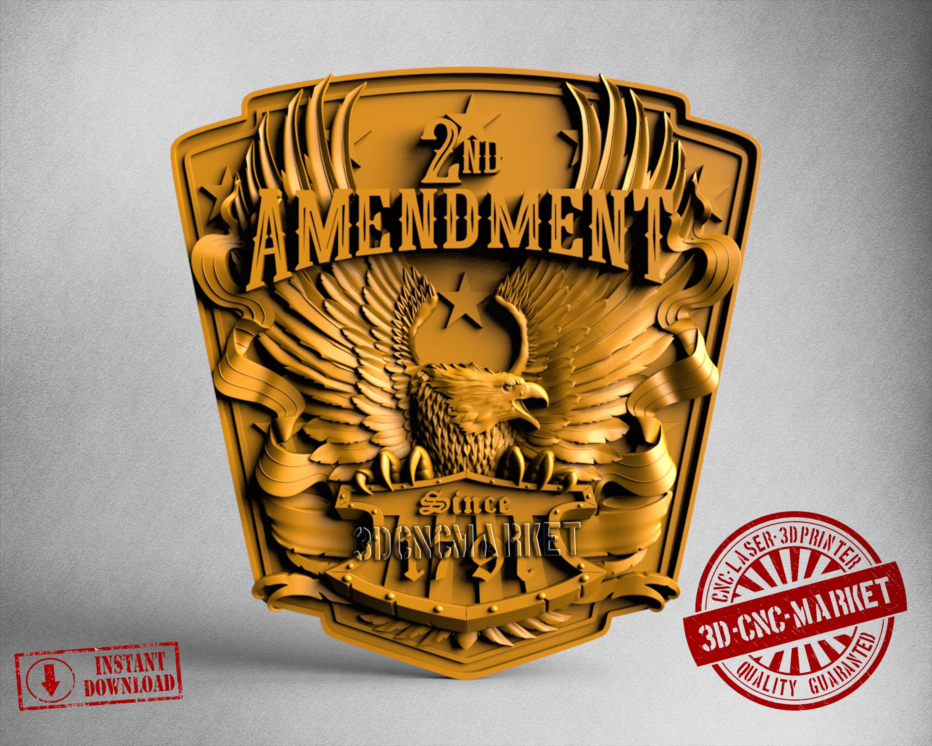 2ND Amentmend, 3D STL Model
