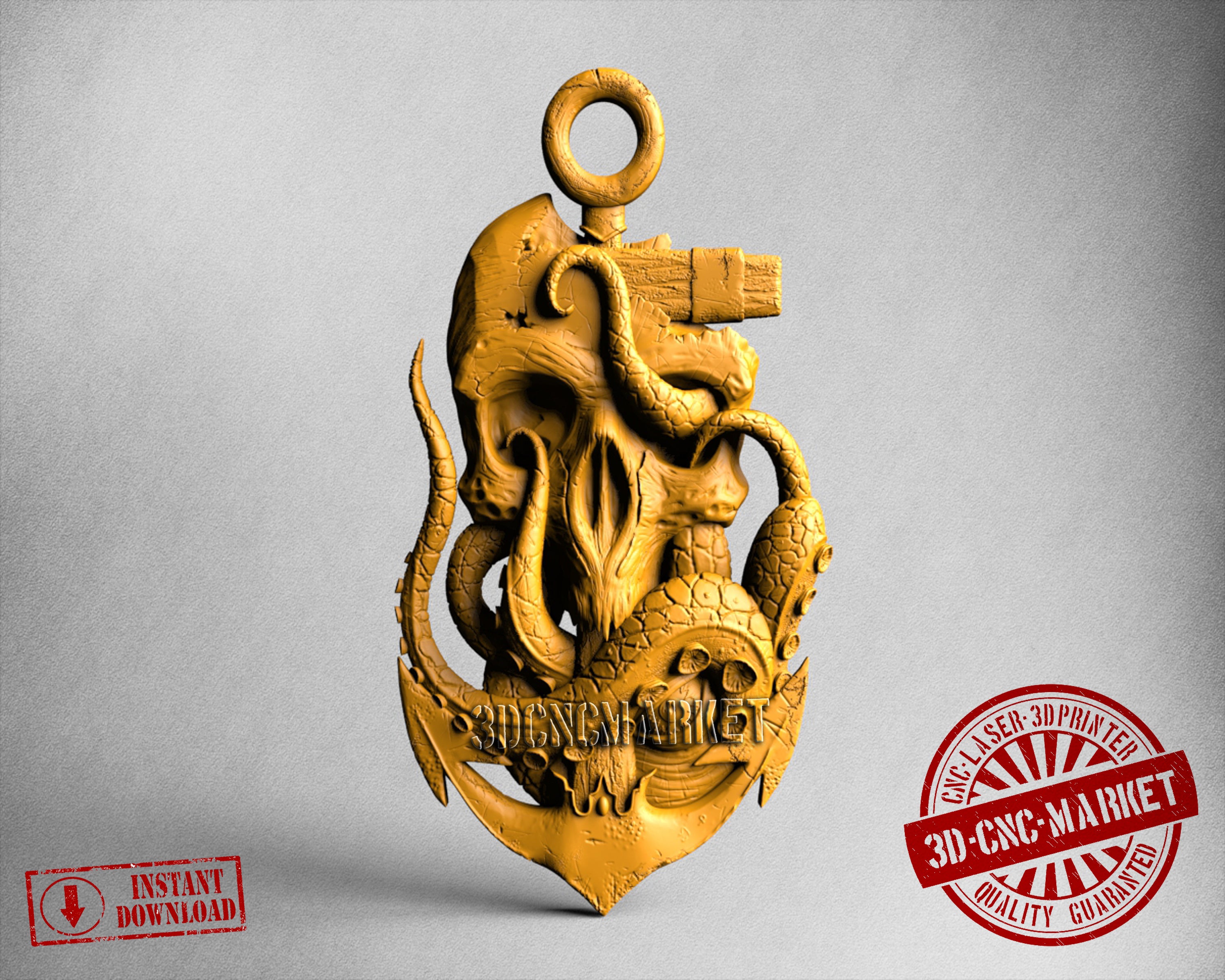 Octopus Skull, 3D STL Model