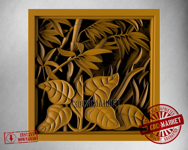 Flower Leaves, 3D STL Model