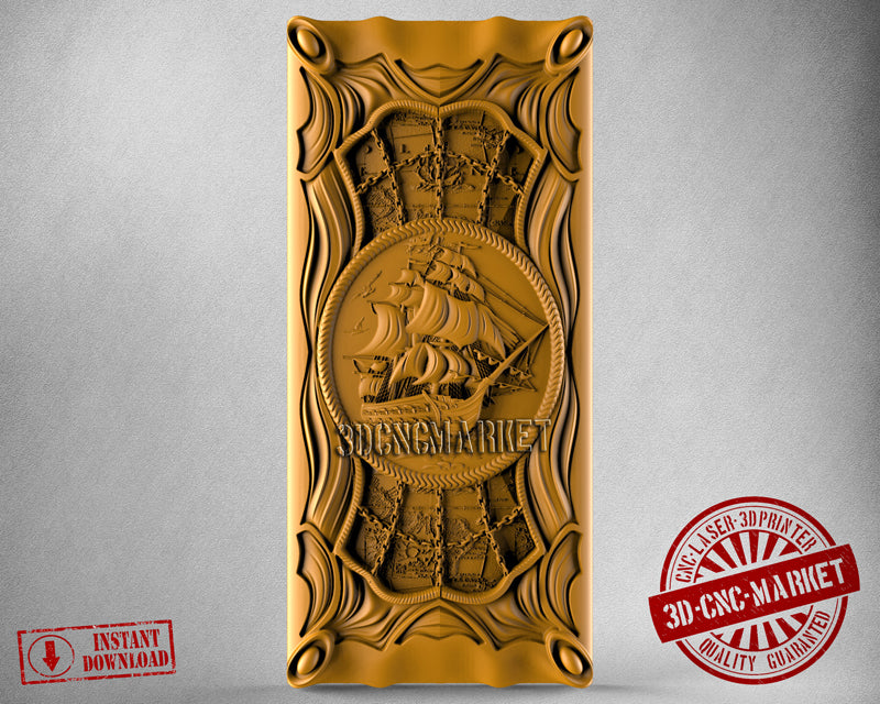 Ship for Backgammon, 3D STL Model