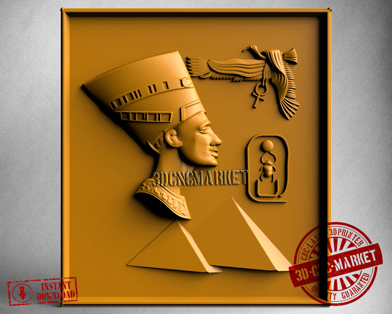 Nefertiti Egyptian God, 3D STL Model