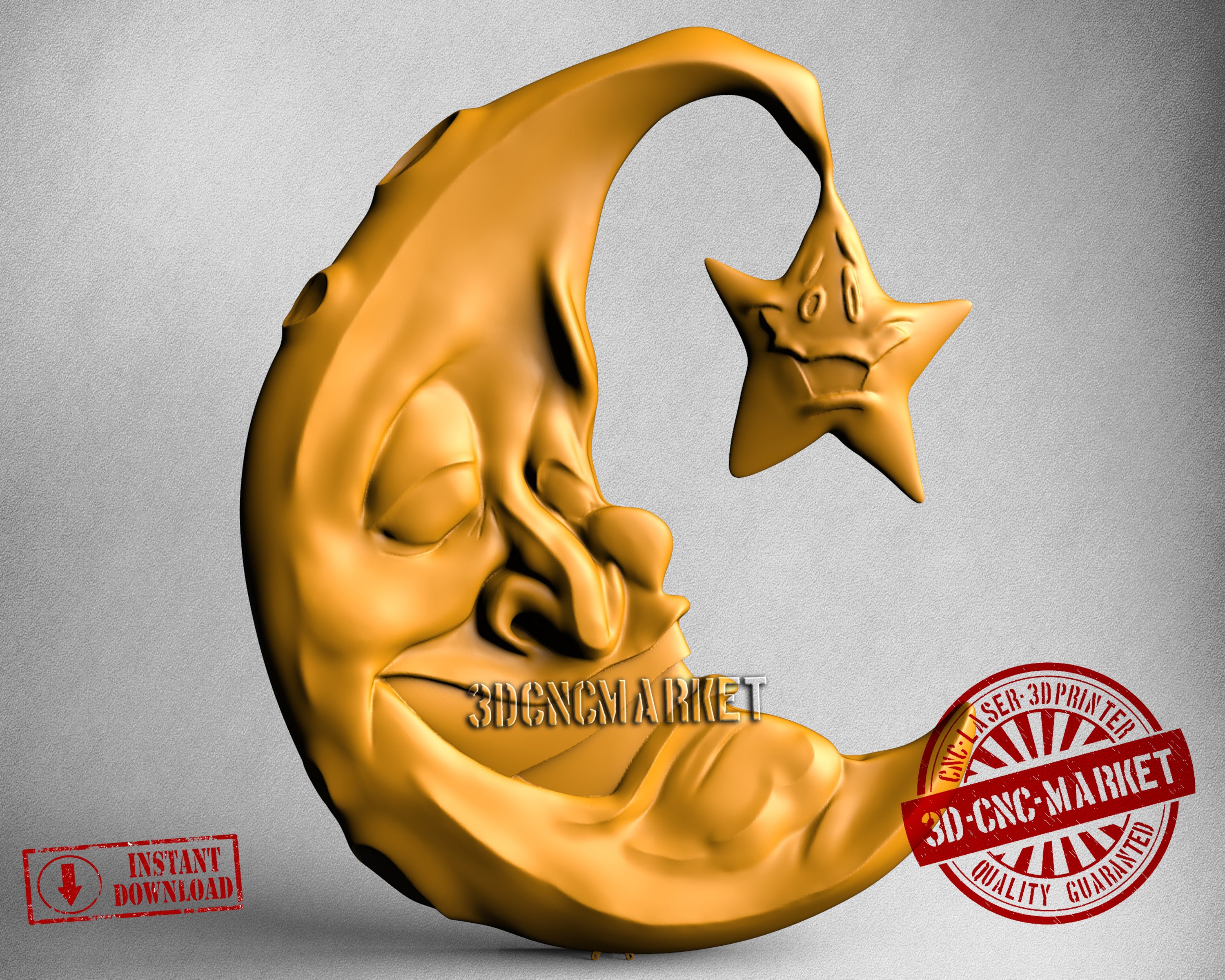 Moon, 3D STL Model