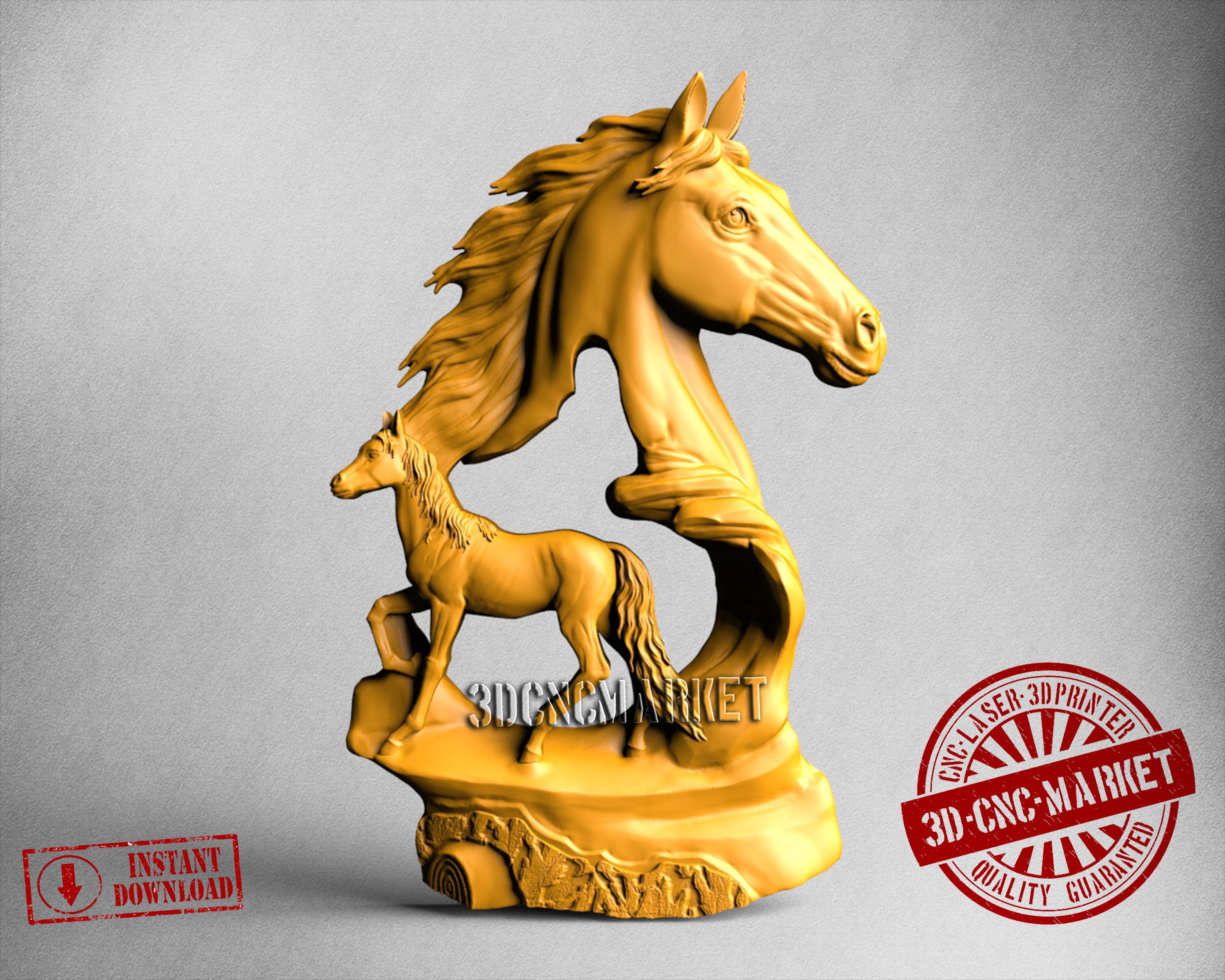 Horses, 3D STL Model