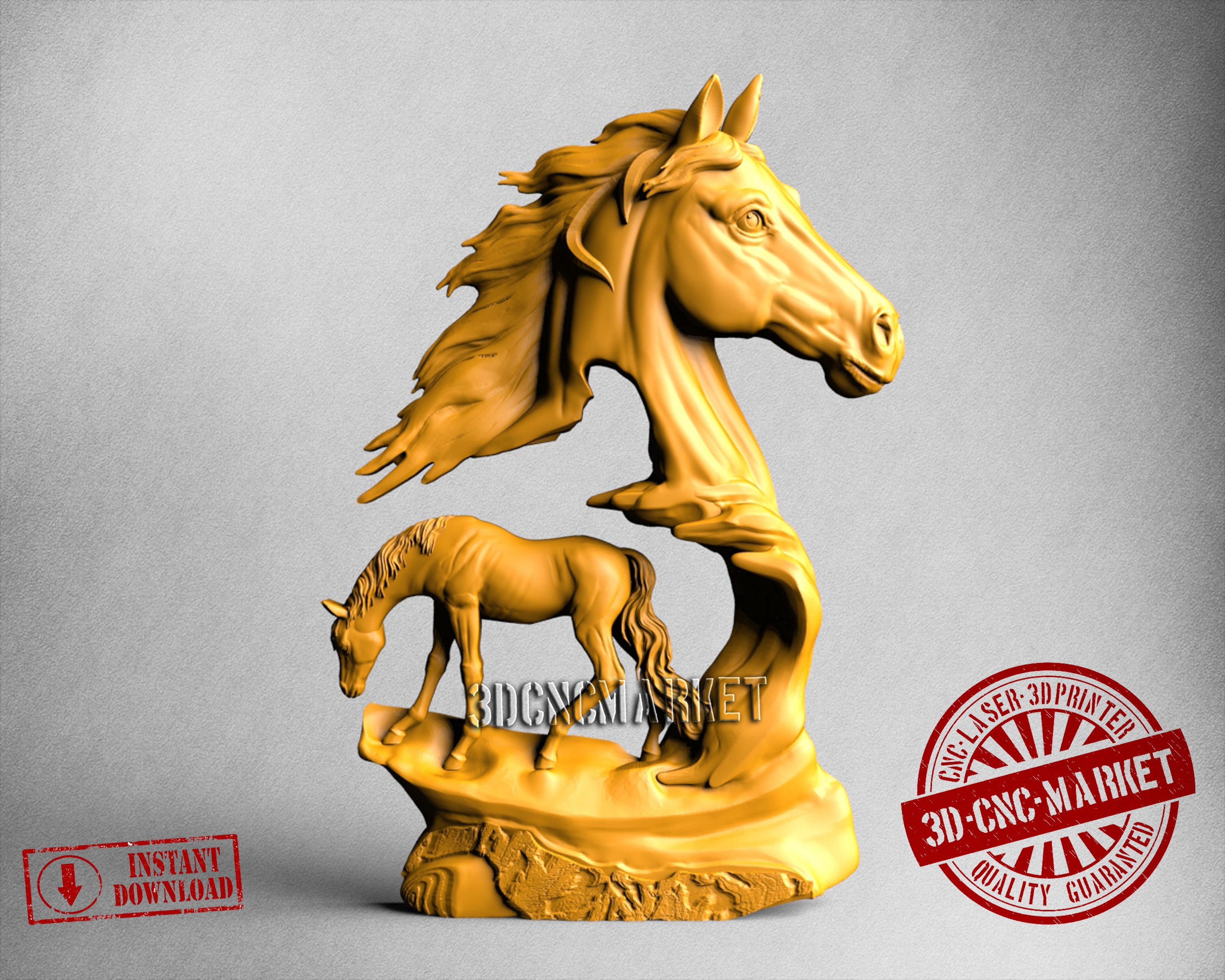 Horses, 3D STL Model