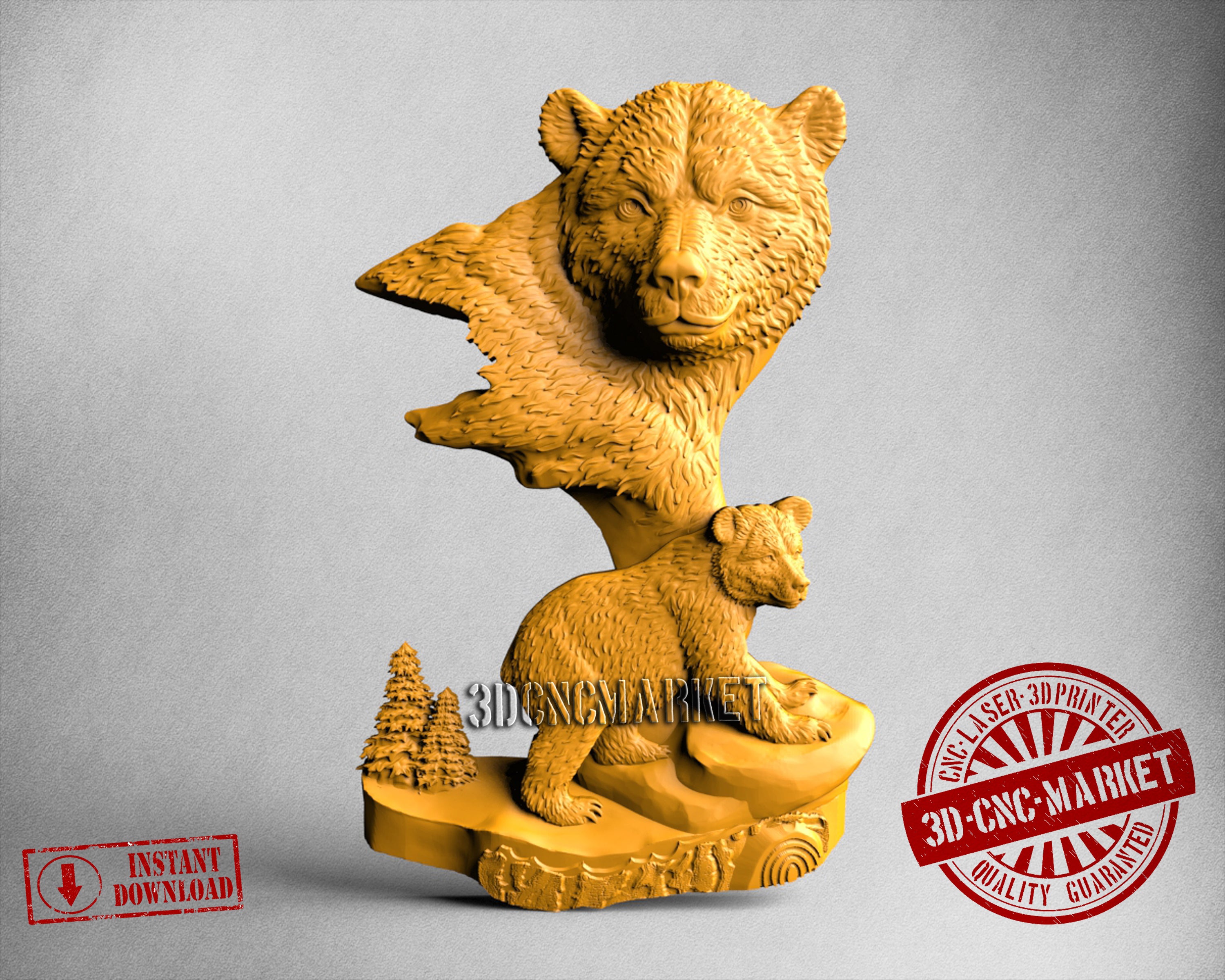 Bears, 3D STL Model
