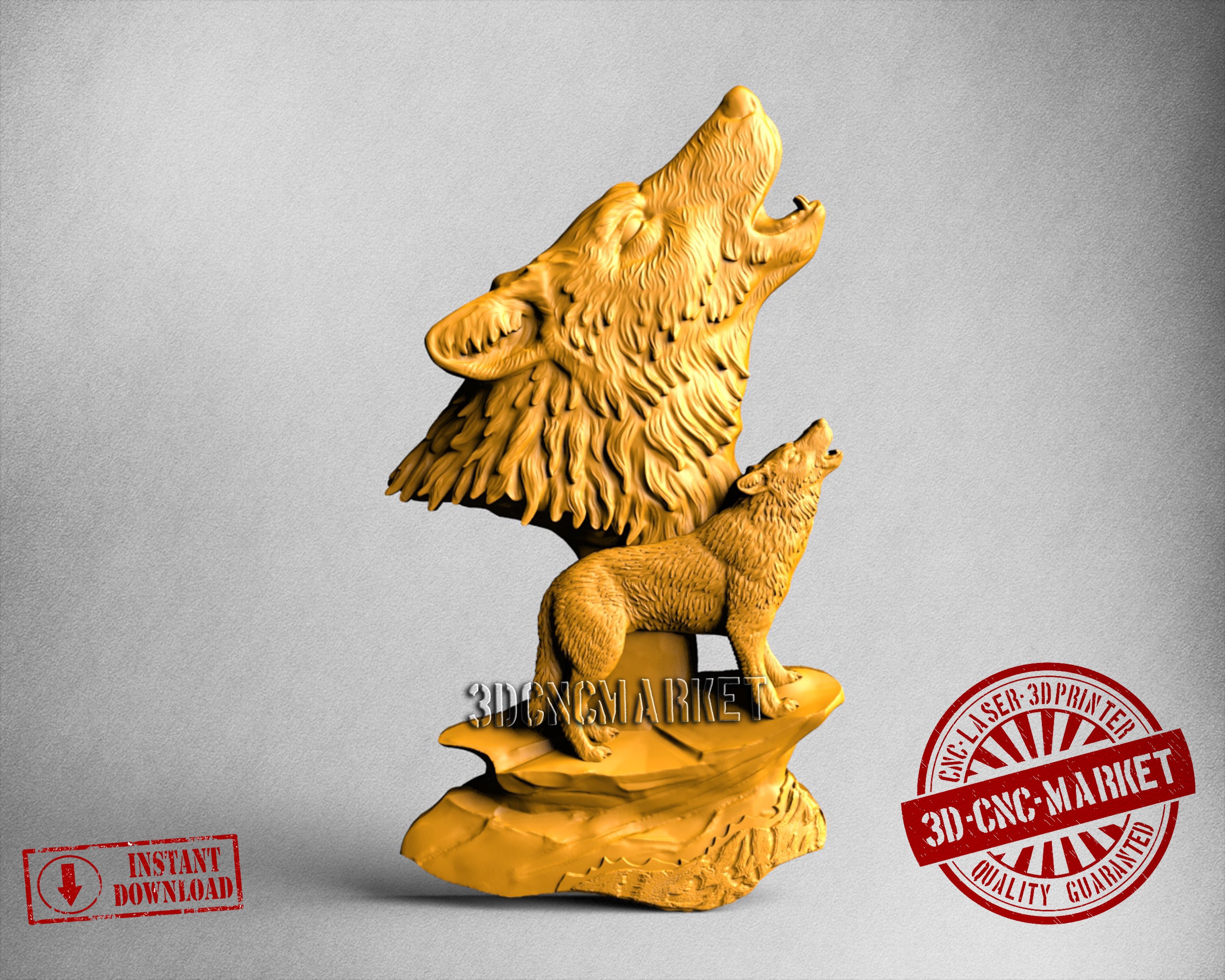 Wolfs,  3D STL Model