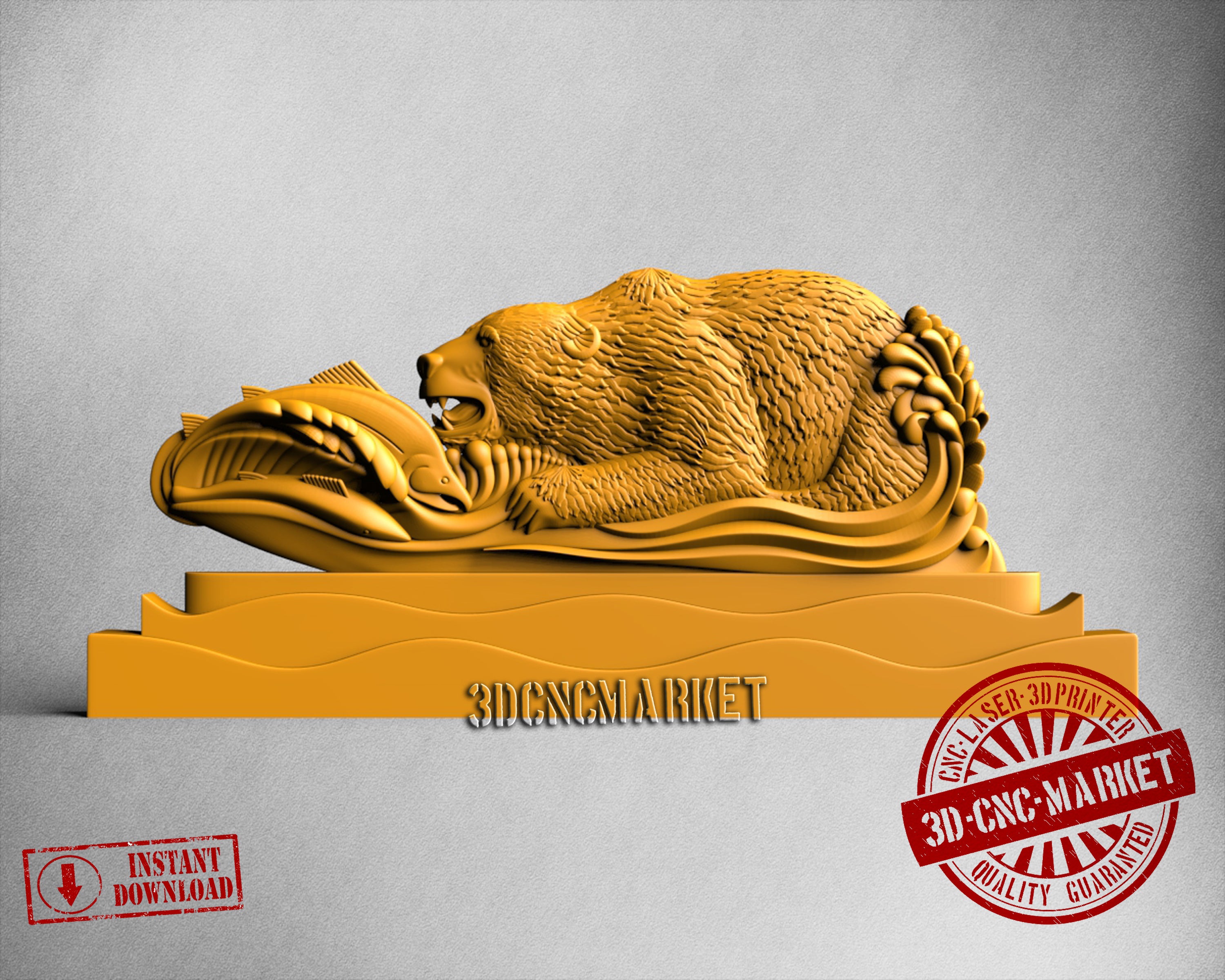 Bear Hunting, 3D STL Model