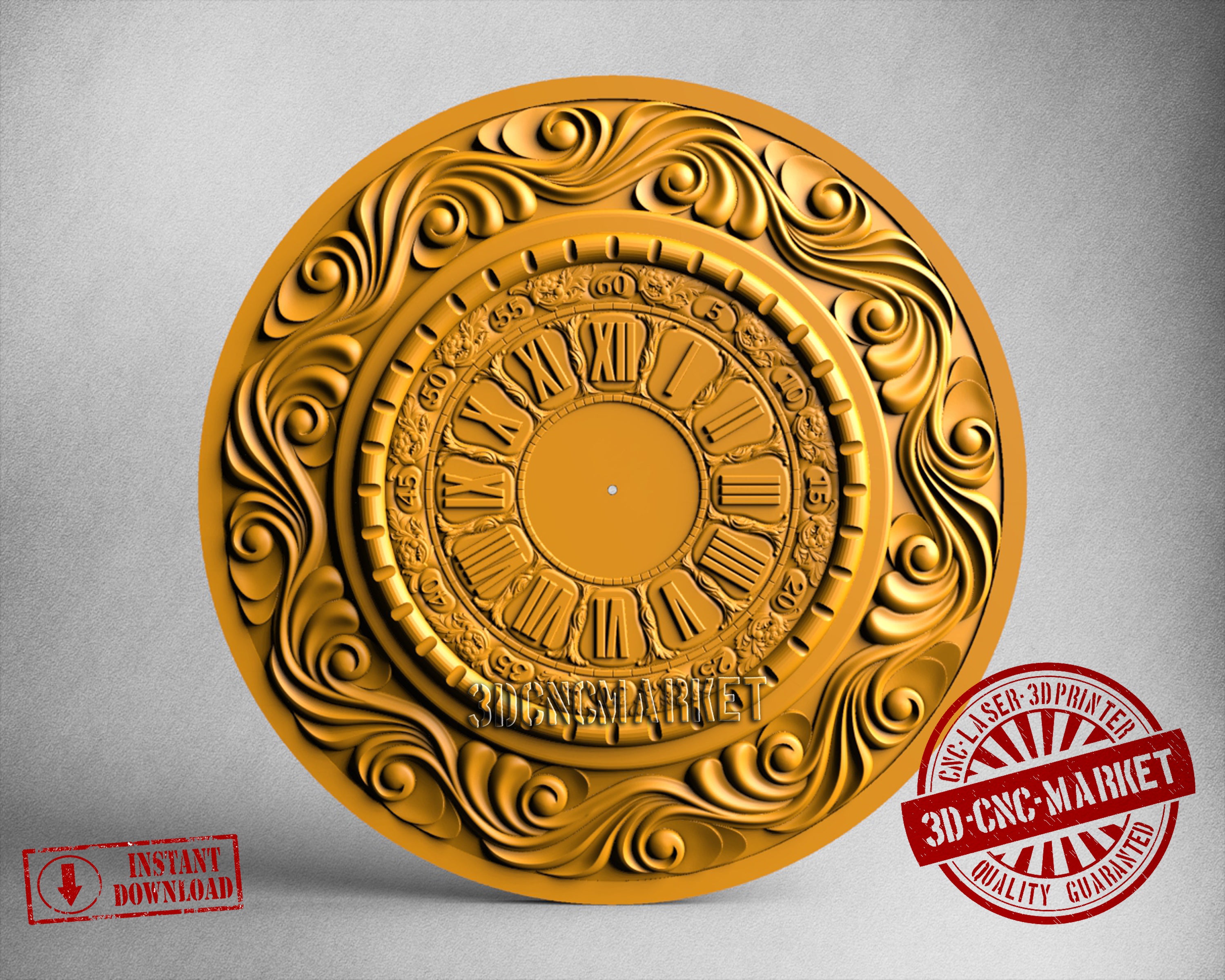 Wall Clock, 3D STL Model