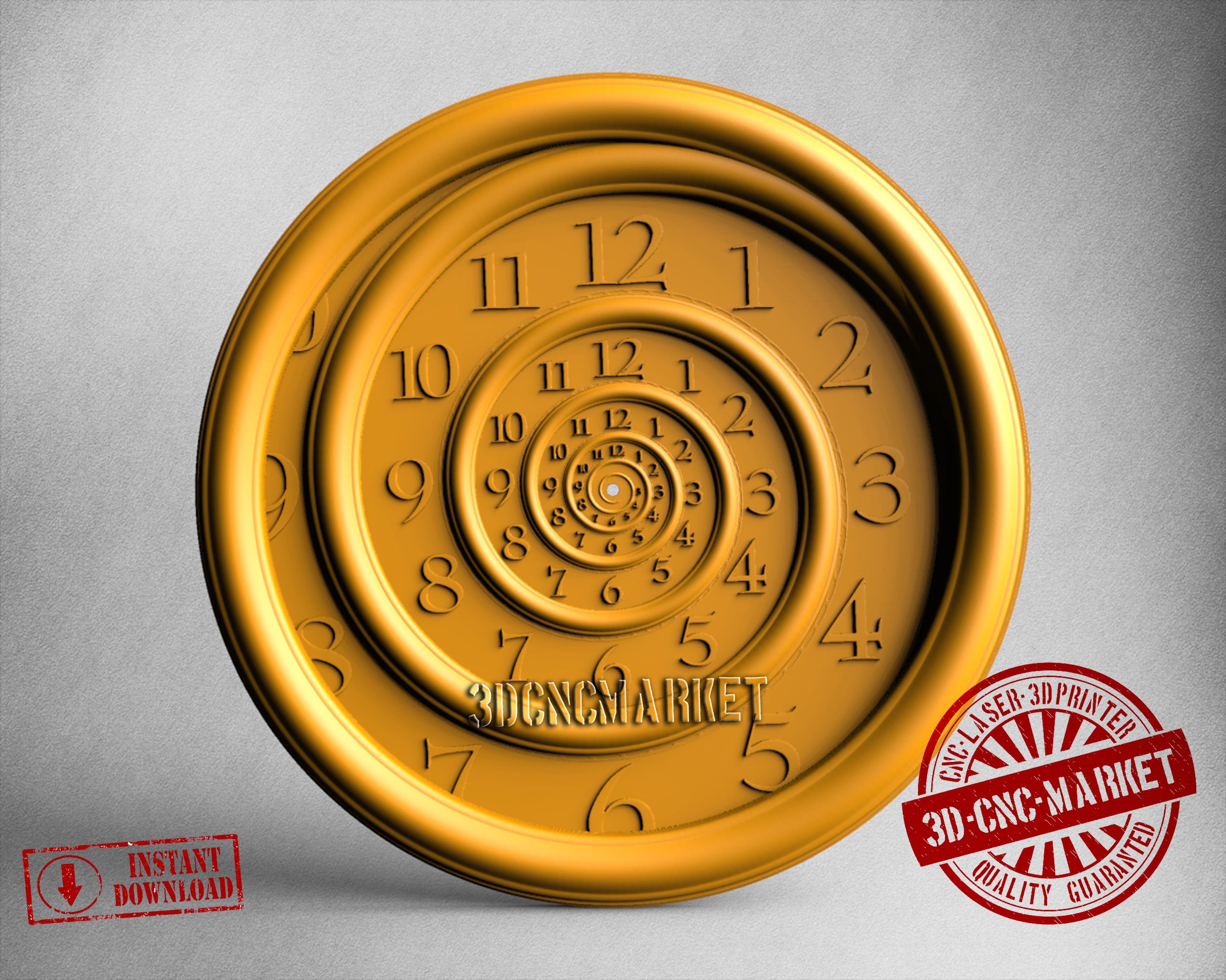 Wall Clock, 3D STL Model