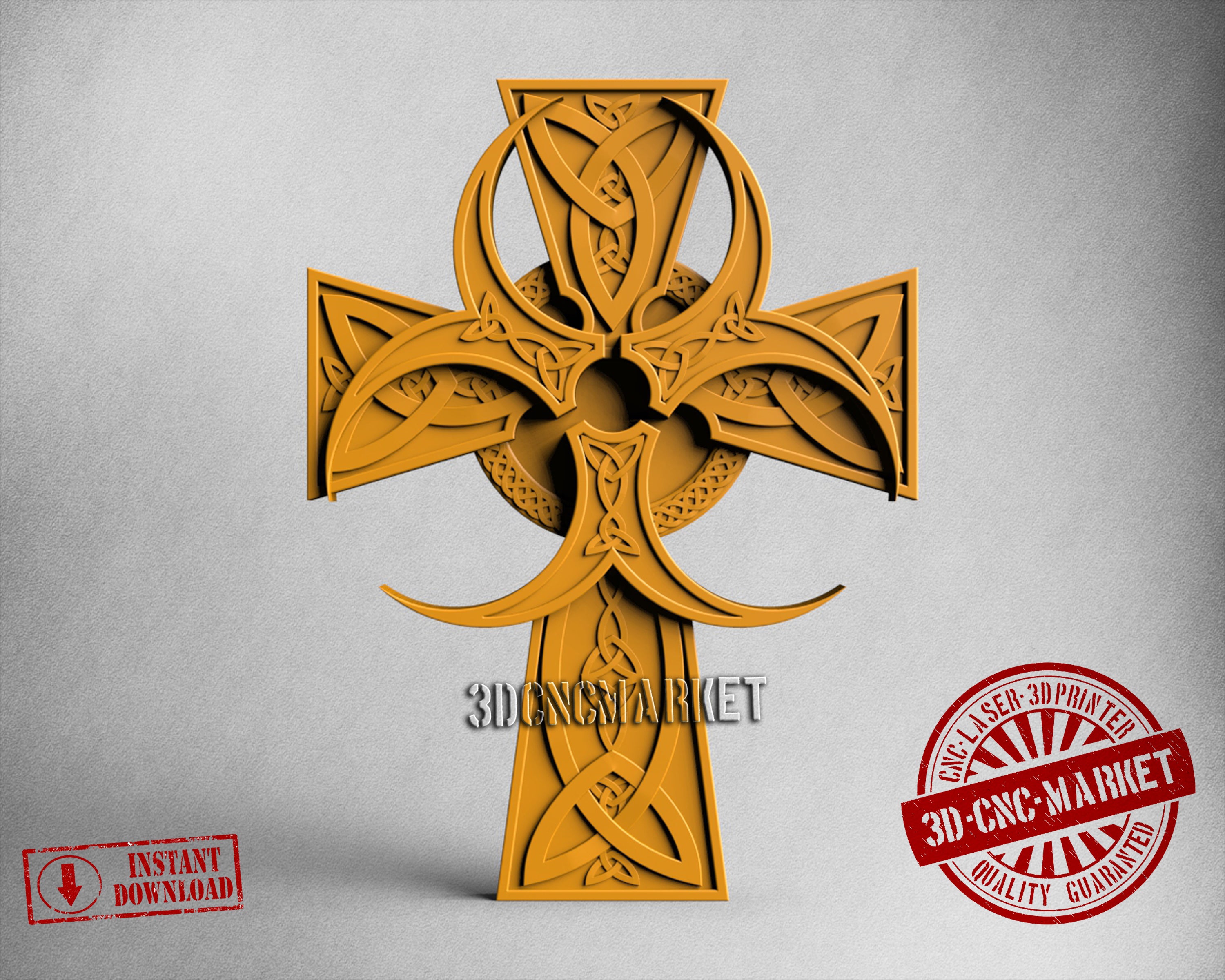 Celtic Cross, 3D STL Model