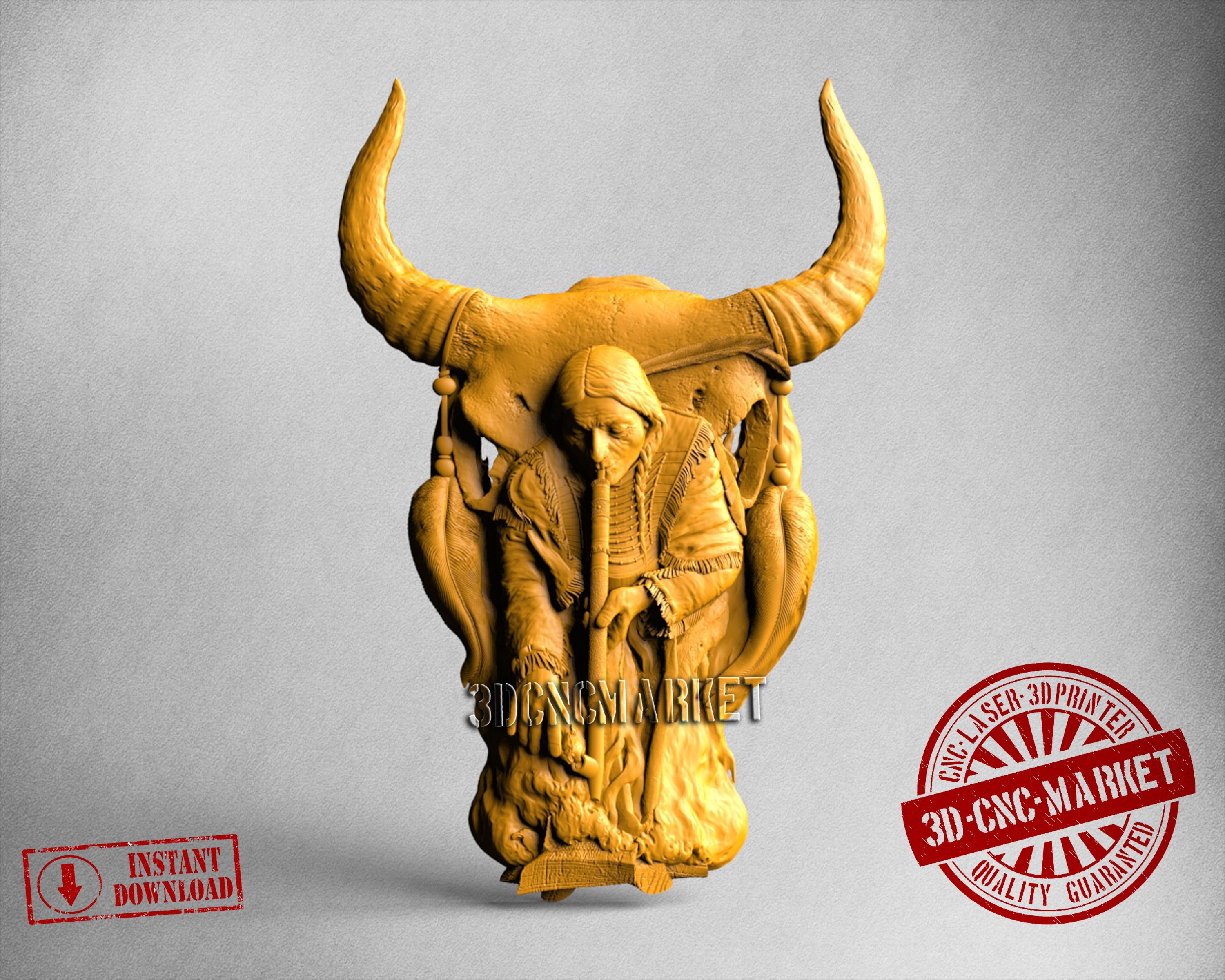 Maya Indian Man, 3D STL Model