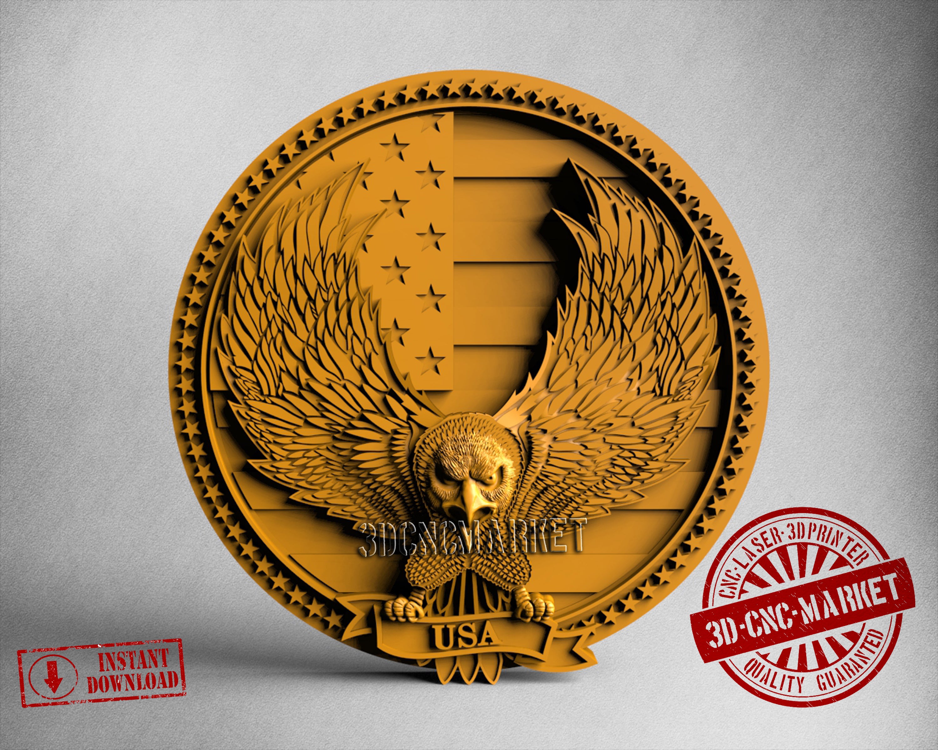 USA Eagle, 3D STL Model