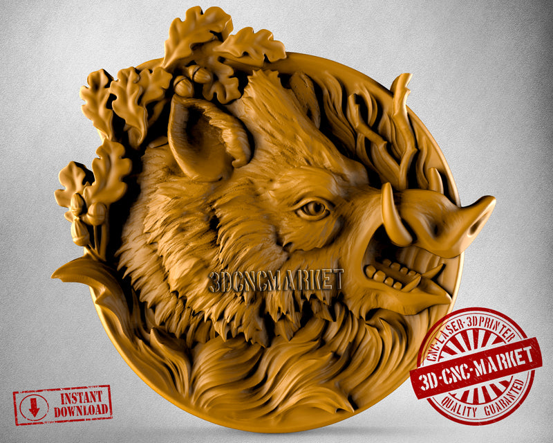 Wild Boar, 3D STL Model