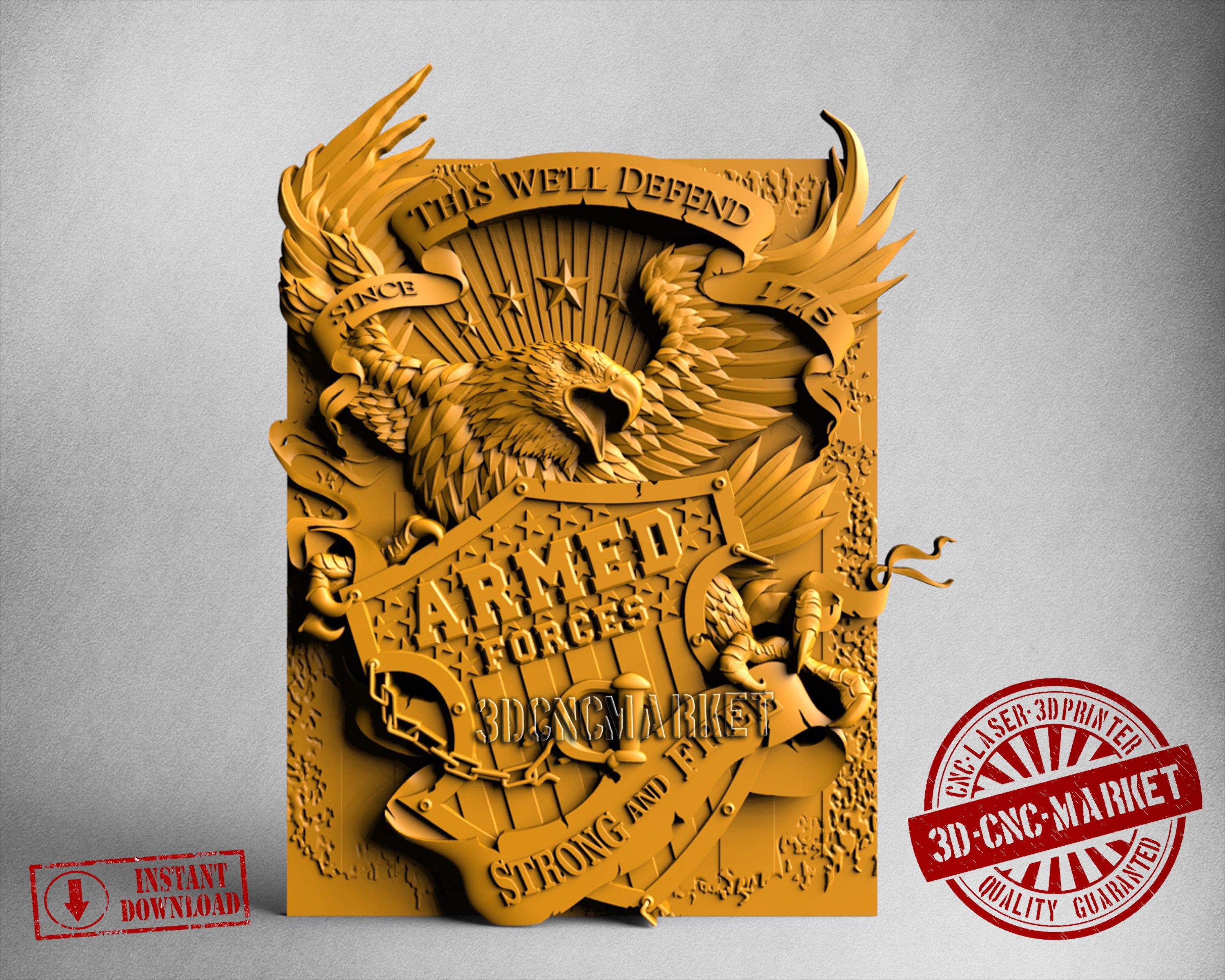 USA Armed Forces, 3D STL Model