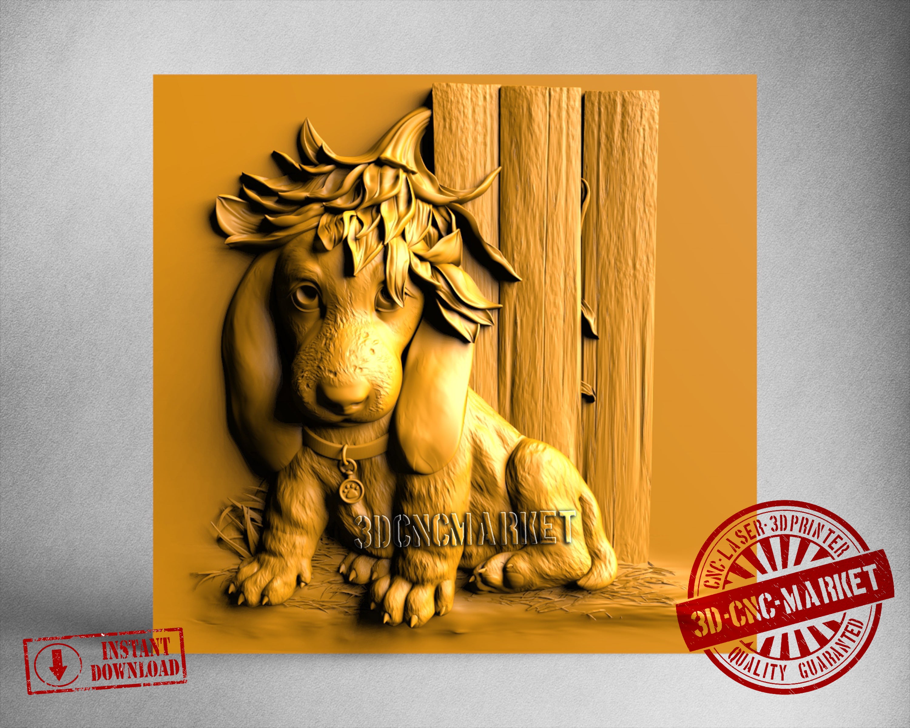 Welcome Table Dog, 3D STL Model