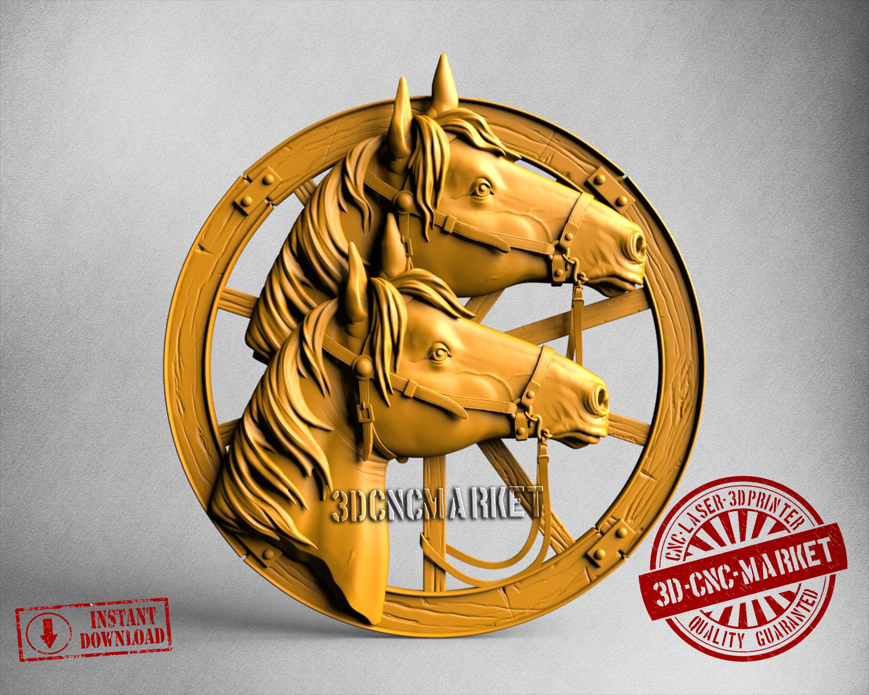 Horses, 3D STL Model