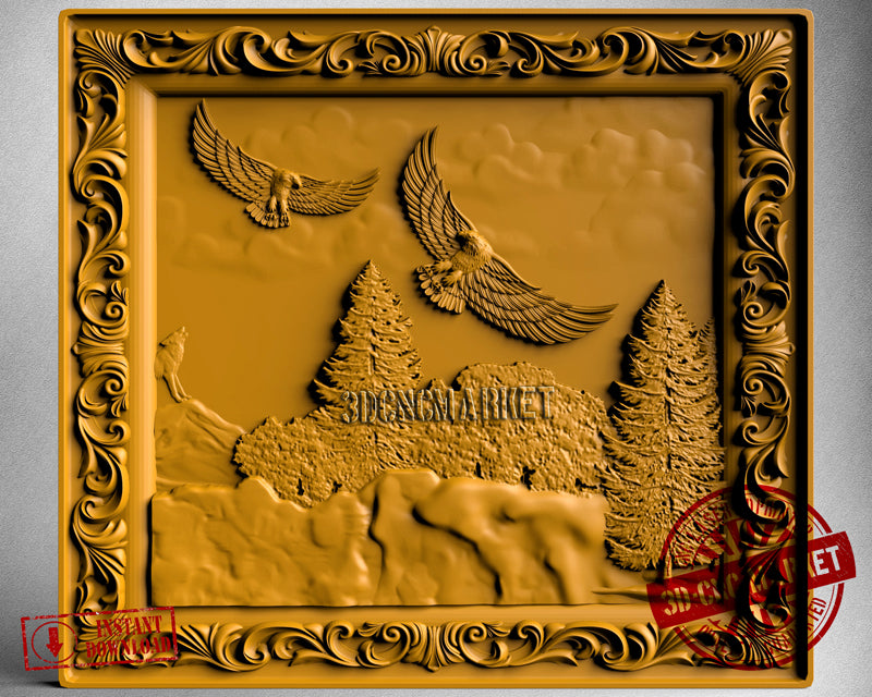 Eagle Flying, 3D STL Model