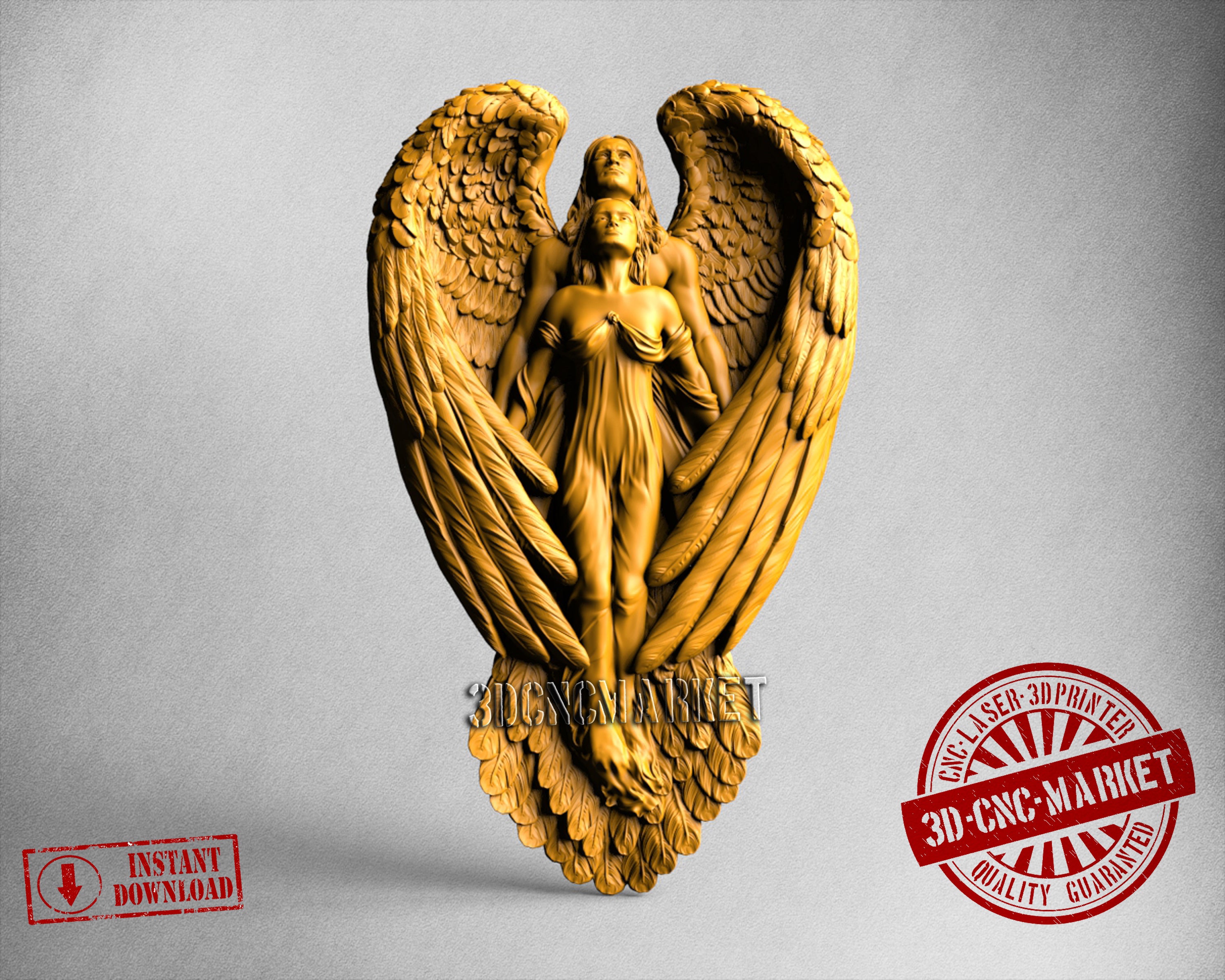 Couple Angel, 3D STL Model