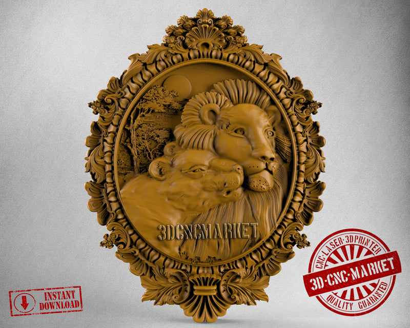 Lions, 3D STL Model