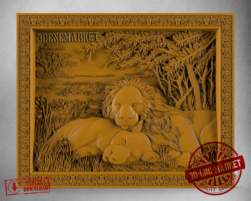 Lions, 3D STL Model