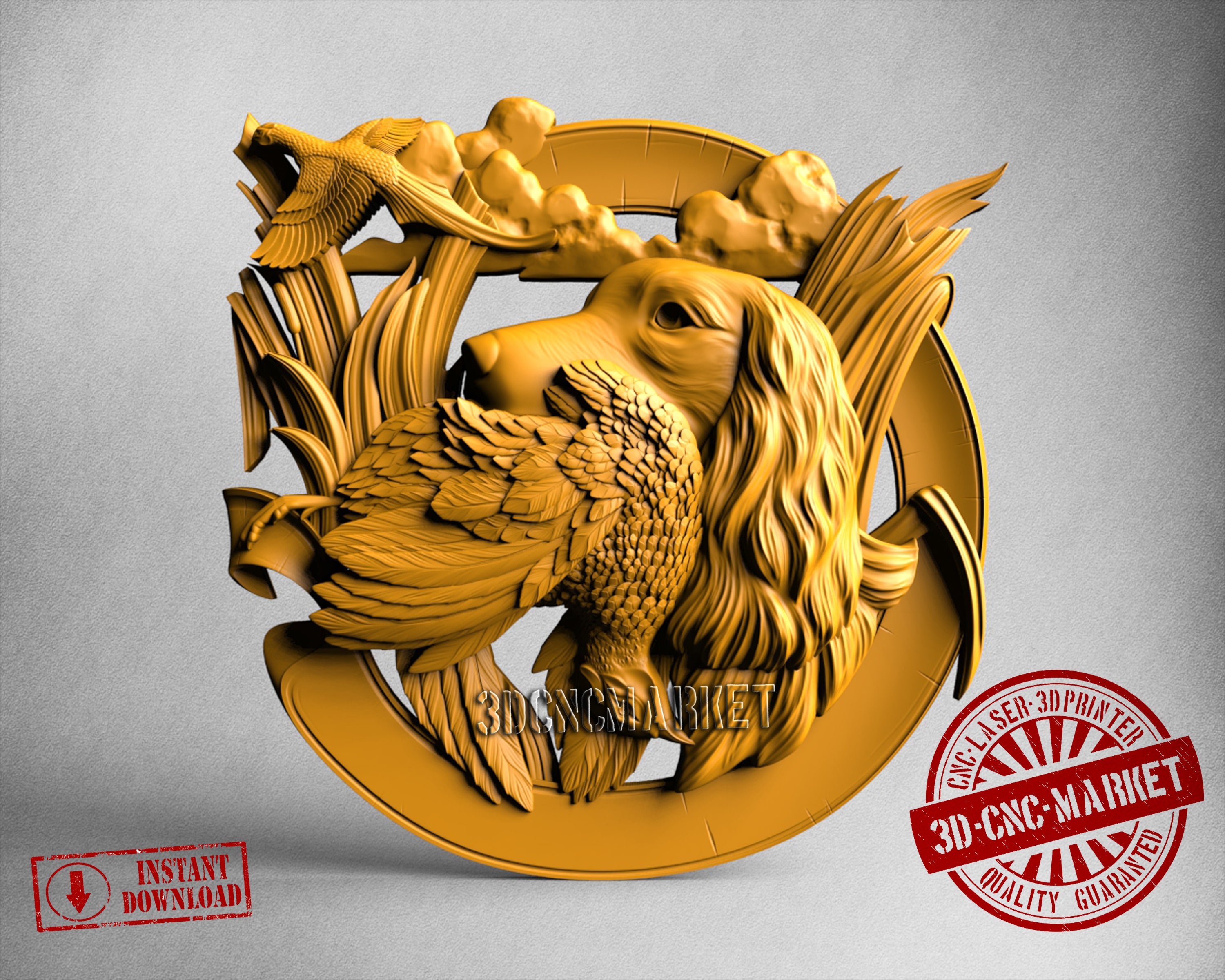 Hunter Dog, 3D STL Model