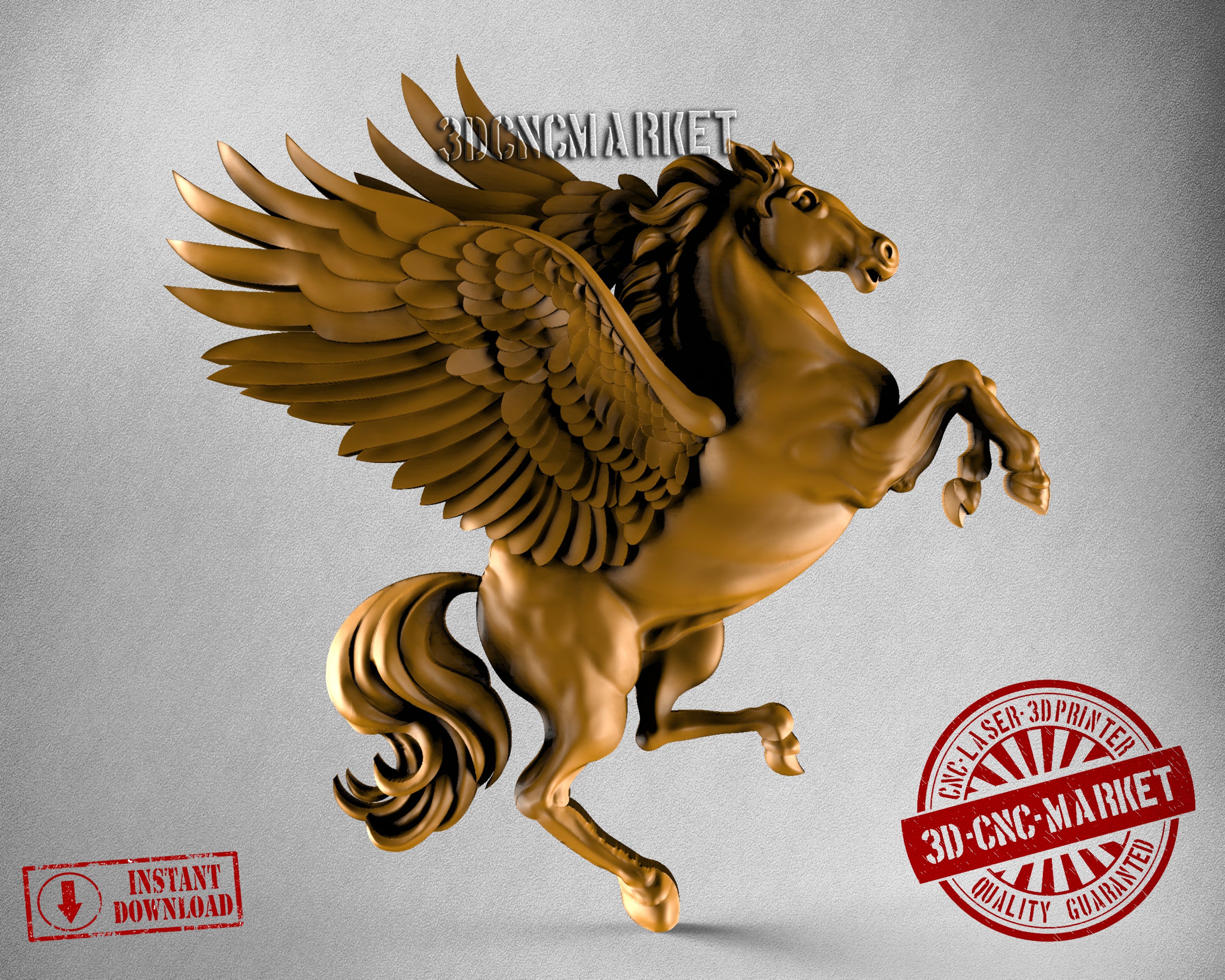 Horse Angel, 3D STL Model