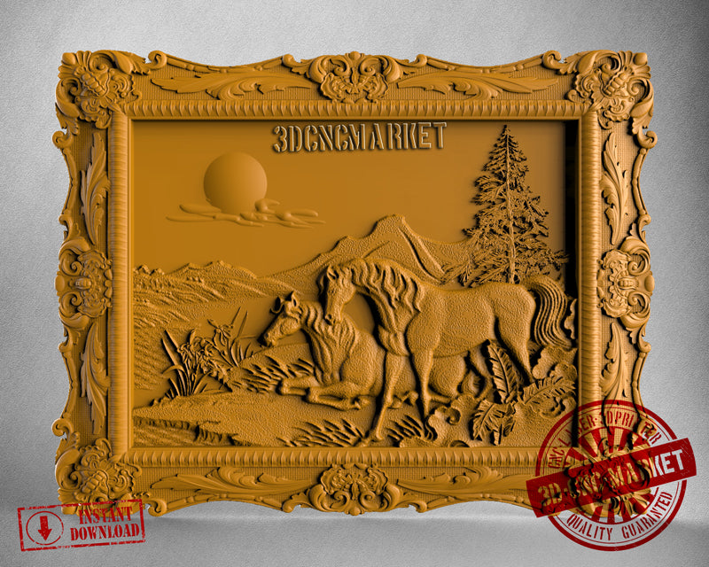 Horses, 3D STL Model