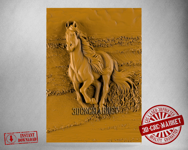 Horse Running, 3D STL Model