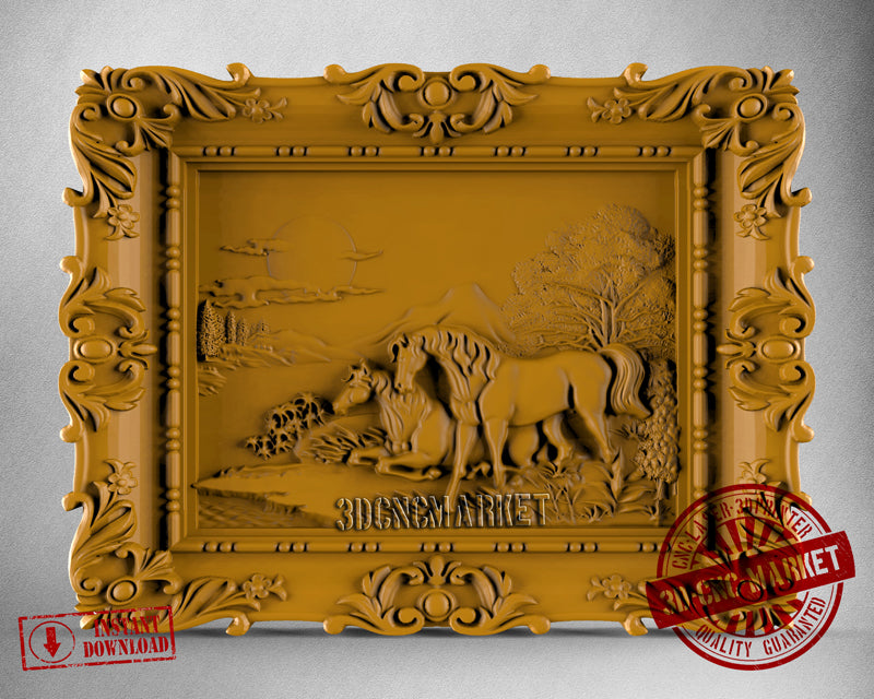 Horses, 3D STL Model