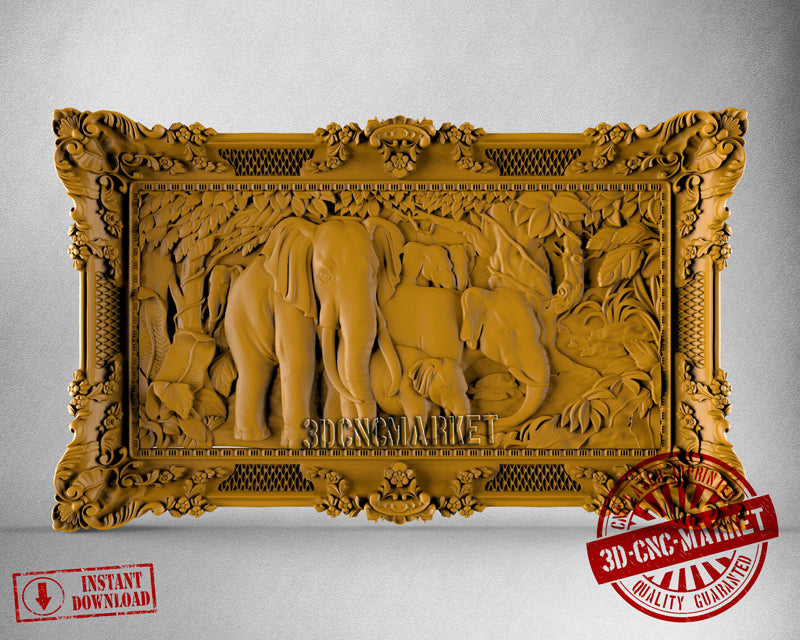 Elephants, 3D STL Model