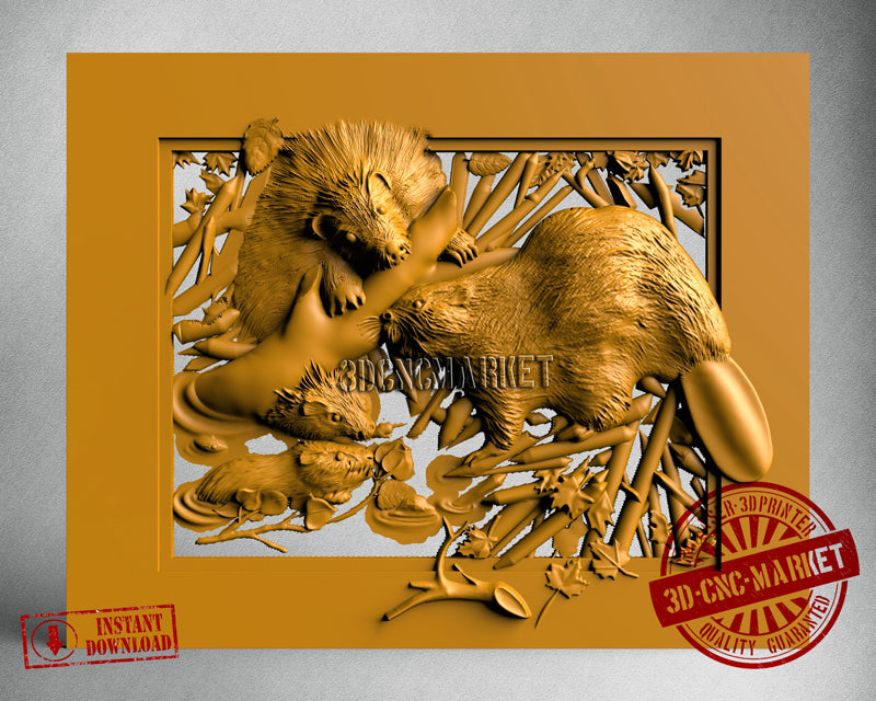 Beavers, 3D STL Model