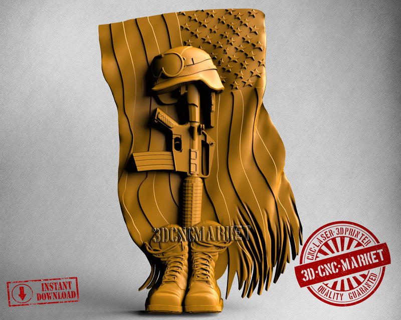 USA Fallen, 3D STL Model