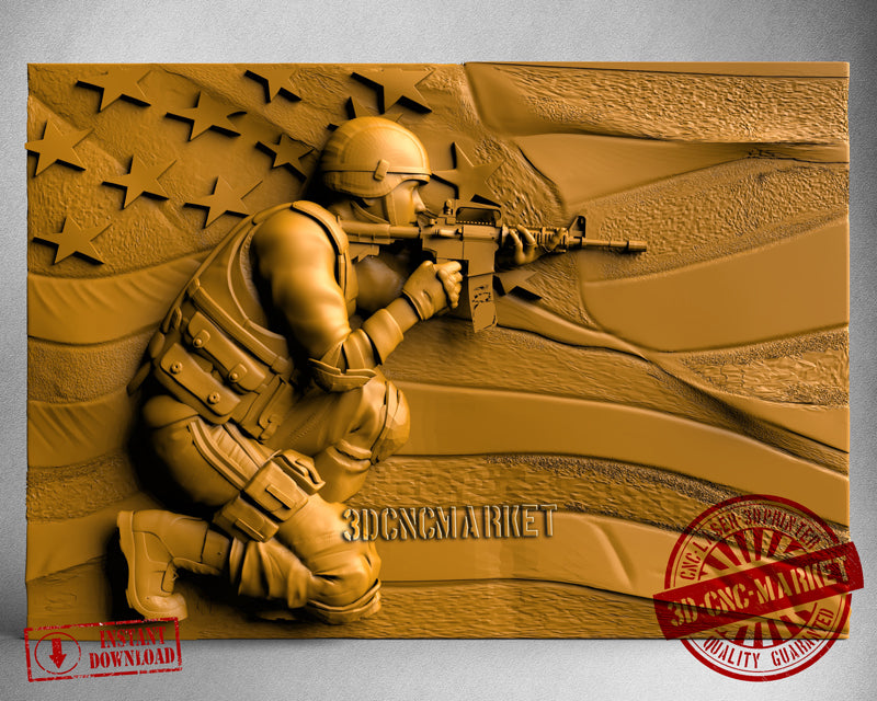 USA Soldier, 3D STL Model
