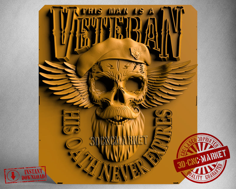 Veteran Skull, 3D STL Model