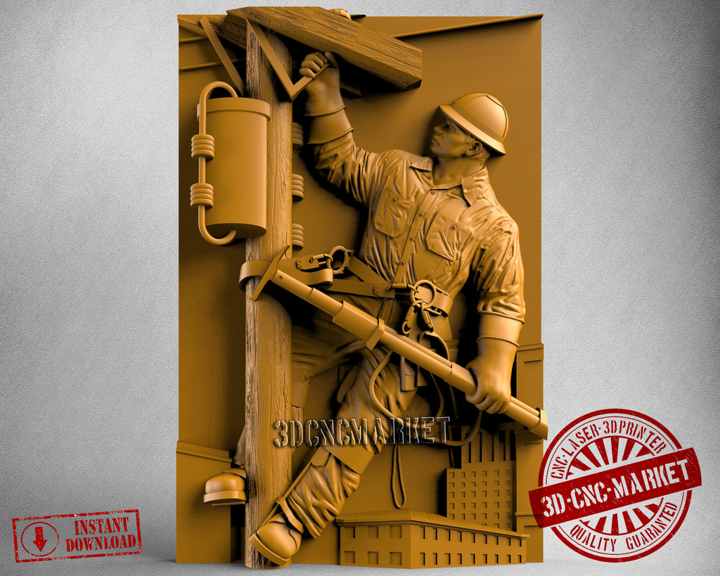 Lineman, 3D STL Model