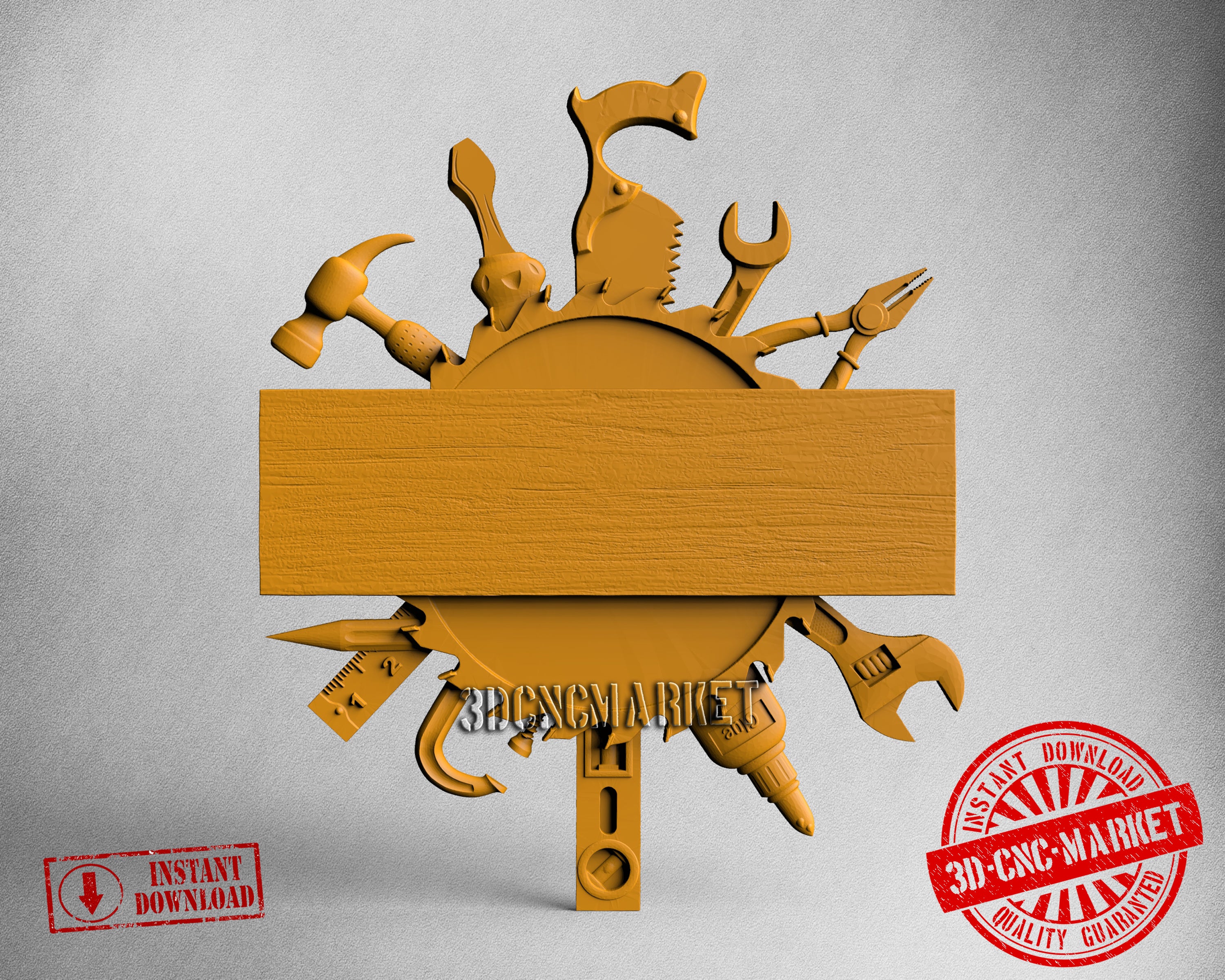 Woodworker sign blank, 3D STL Model