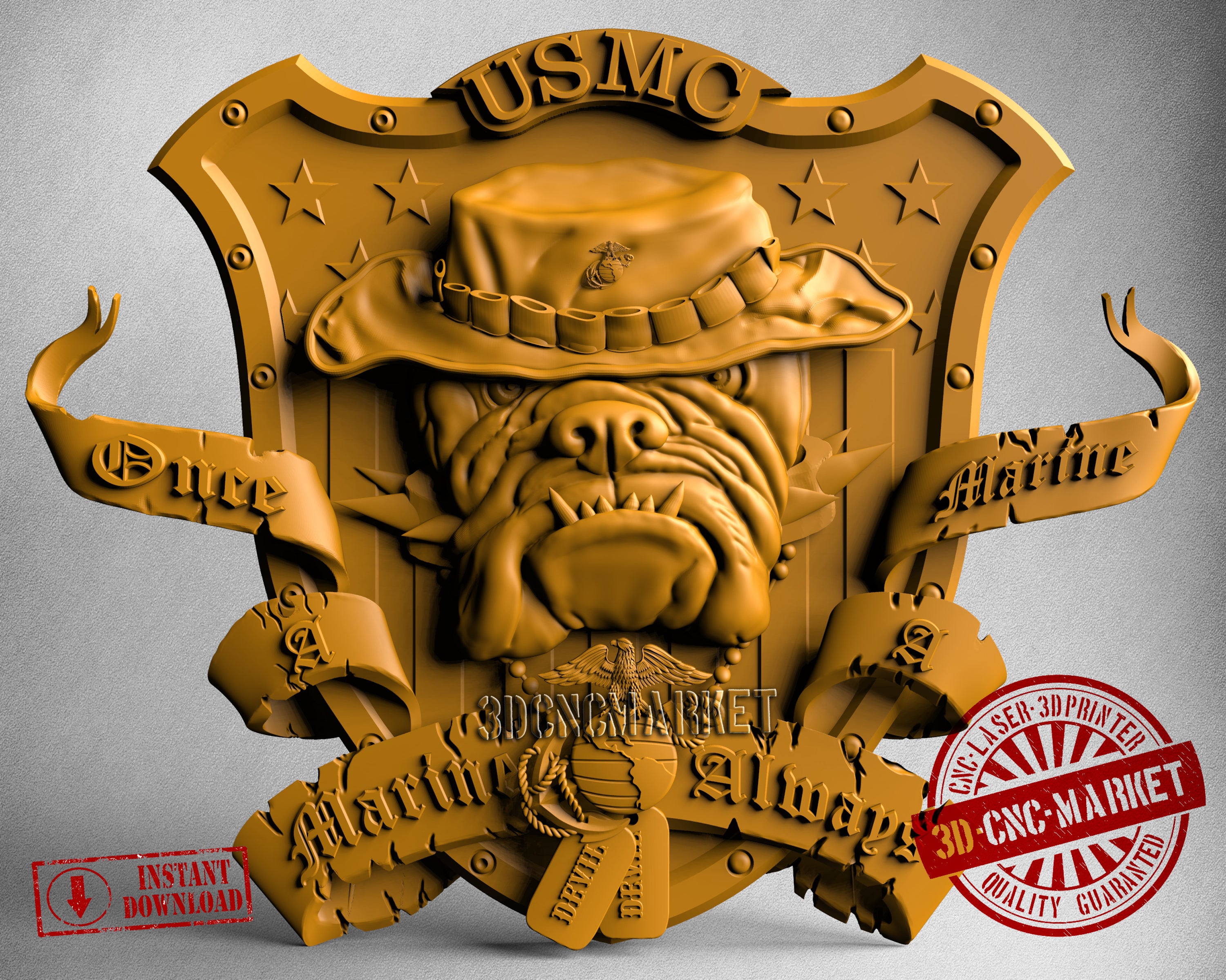 Once a Marine a Marine Always, 3D STL Model